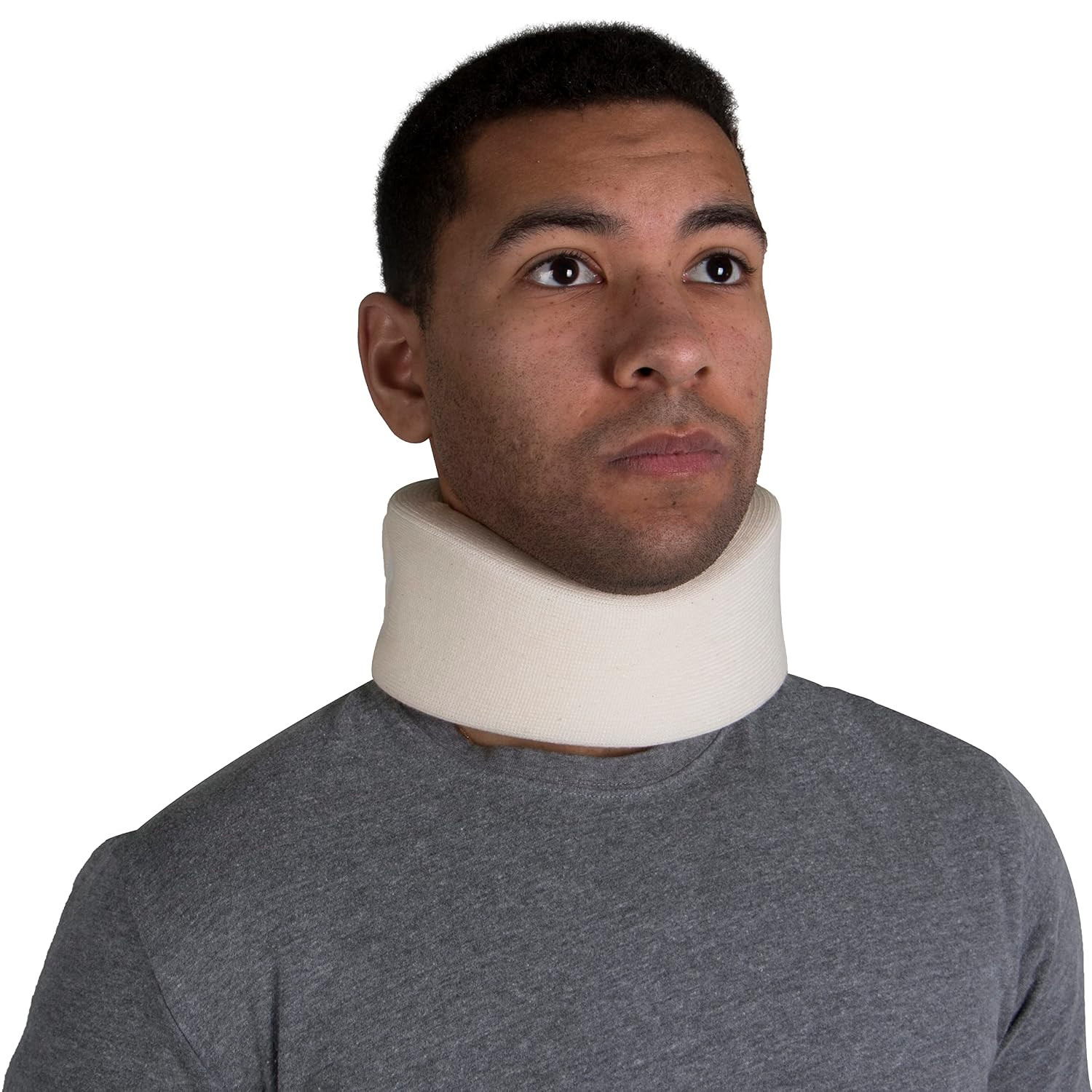 Cervical Collar, Soft Contour Foam, Neck Support Brace, White Narrow 2.5″ Depth,