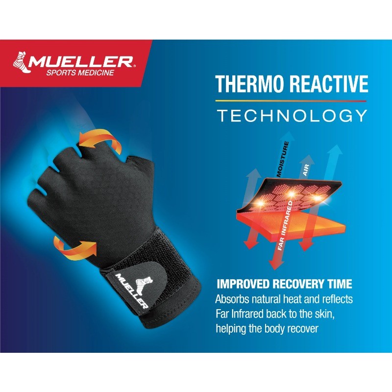 Mueller Reversible Compression Glove, Black, Unisex, One Size Fits Most