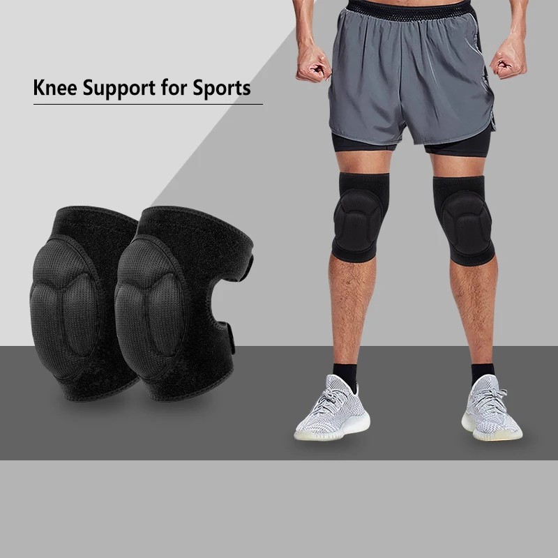 1 Pair Sports Knee Pad, Anti-Slip SBR Protective Knee Sleeve for Work, Gym Dance
