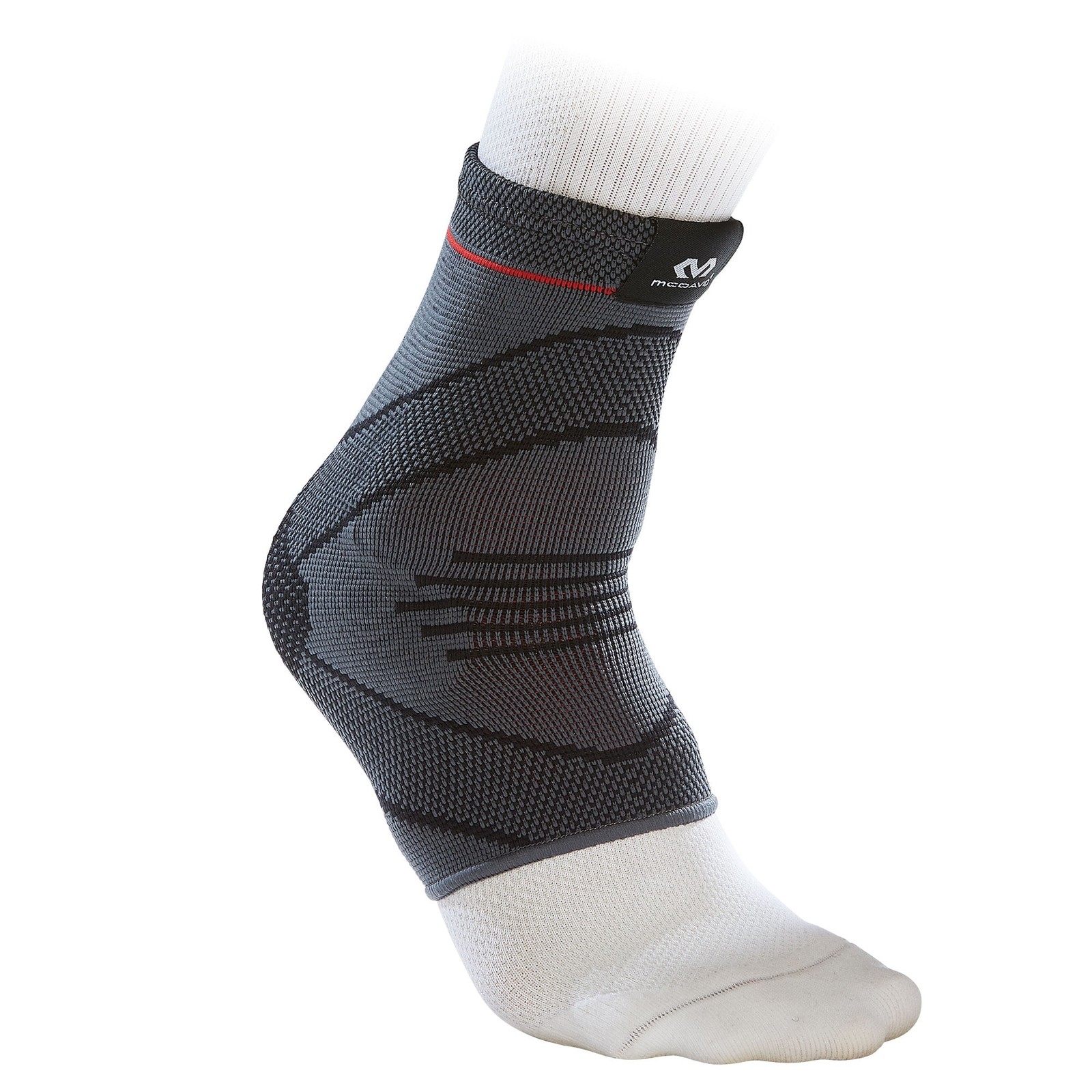 BLACK – MCDAVID ANKLE COMPRESSION KNIT SLEEVE W/ GEL BUTRESSES, SMALL/MEDIUM