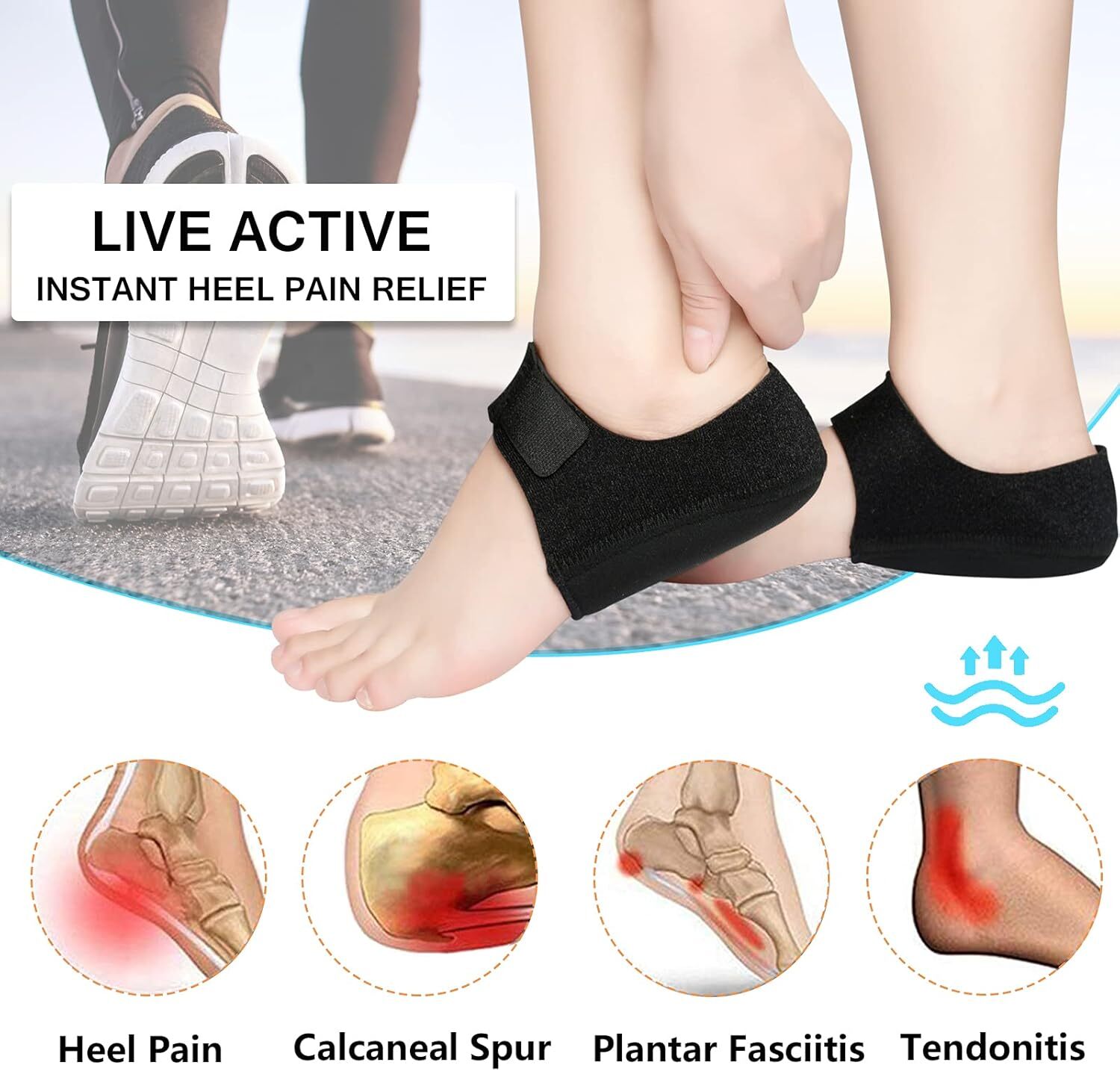 Plantar Fasciitis Heel Cups Heel Pain Heel Spur Cracked Heels Men Women Gift USA