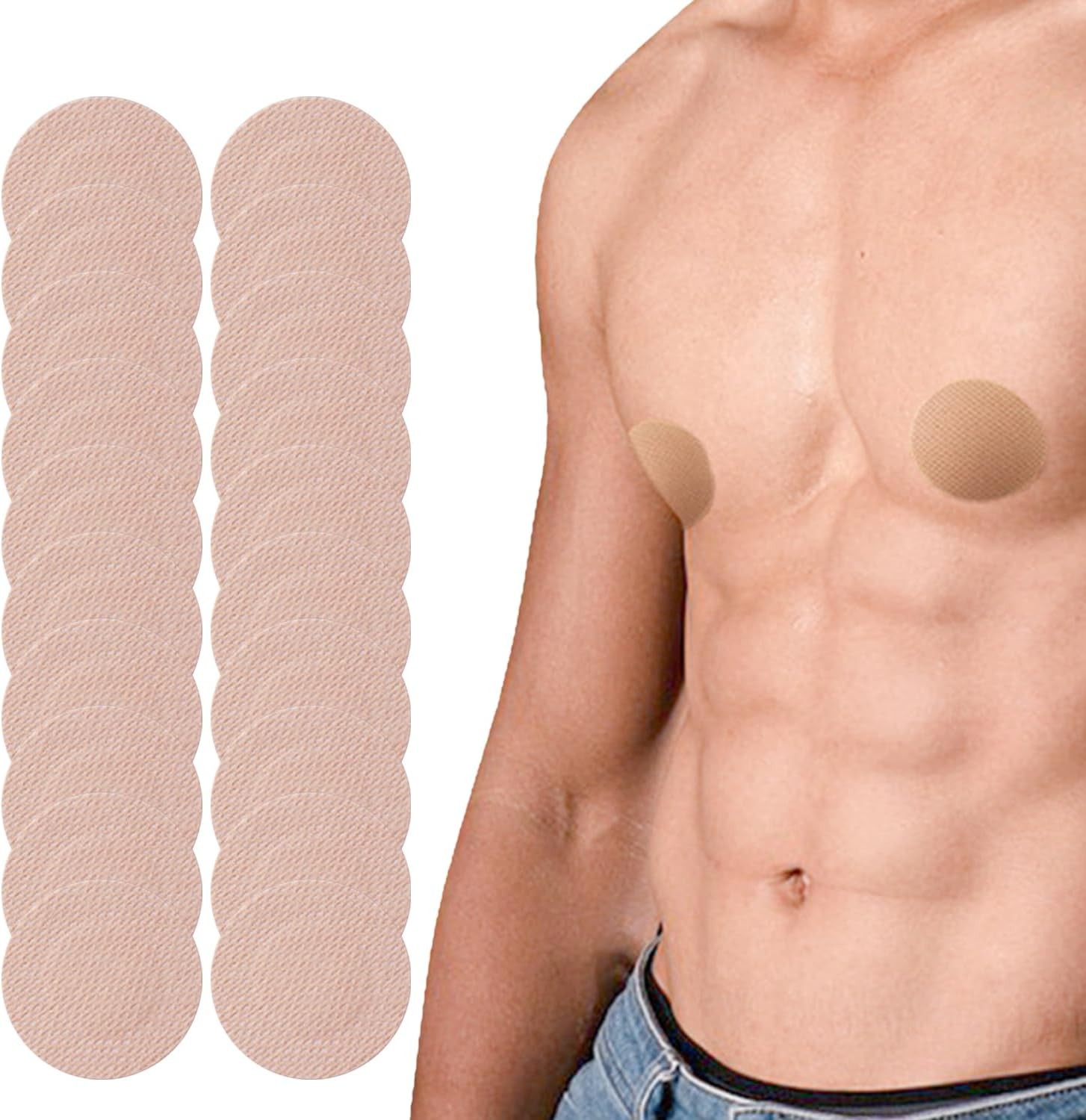 100 Pieces Disposable Nipple Covers for Men, Anti Chafing Stick Protector for