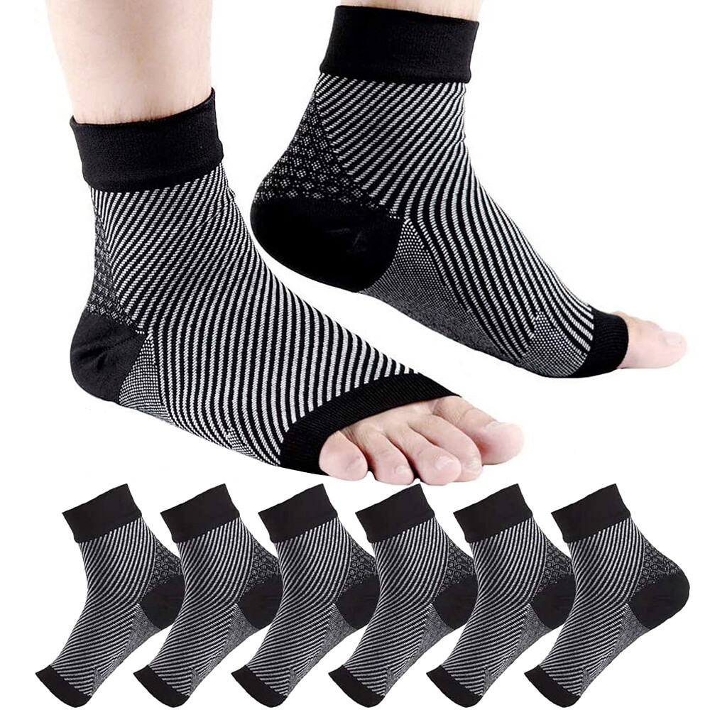 Plantar Fasciitis Sock (3 Pairs) for Men and Women, Compression Foot Sleeves