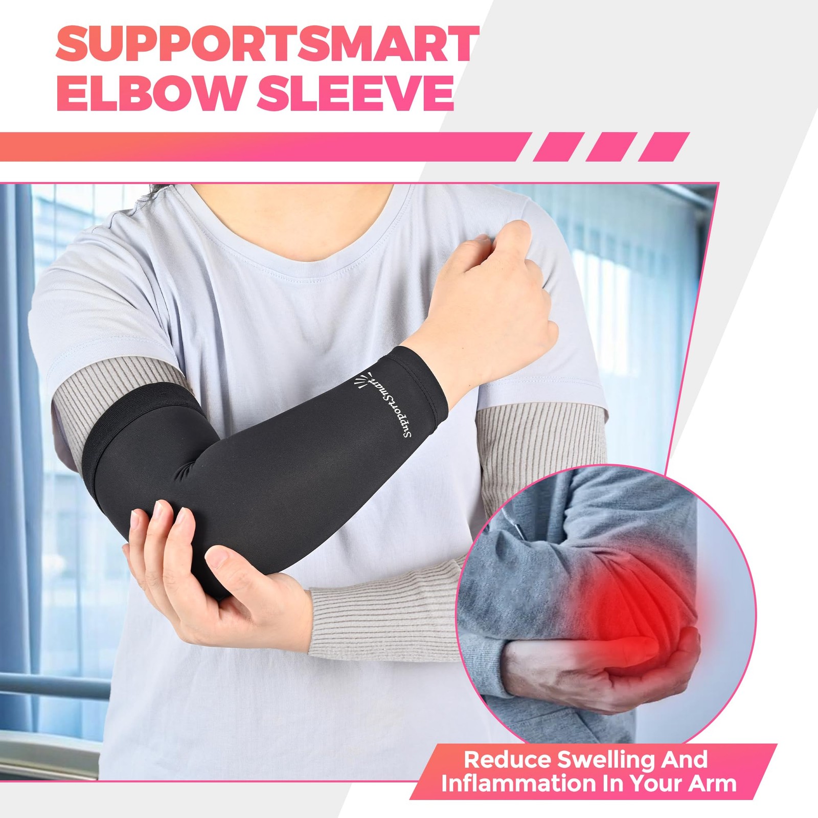 Arm Smart Copper Compression Sleeve -Copper-Infused Full – Small