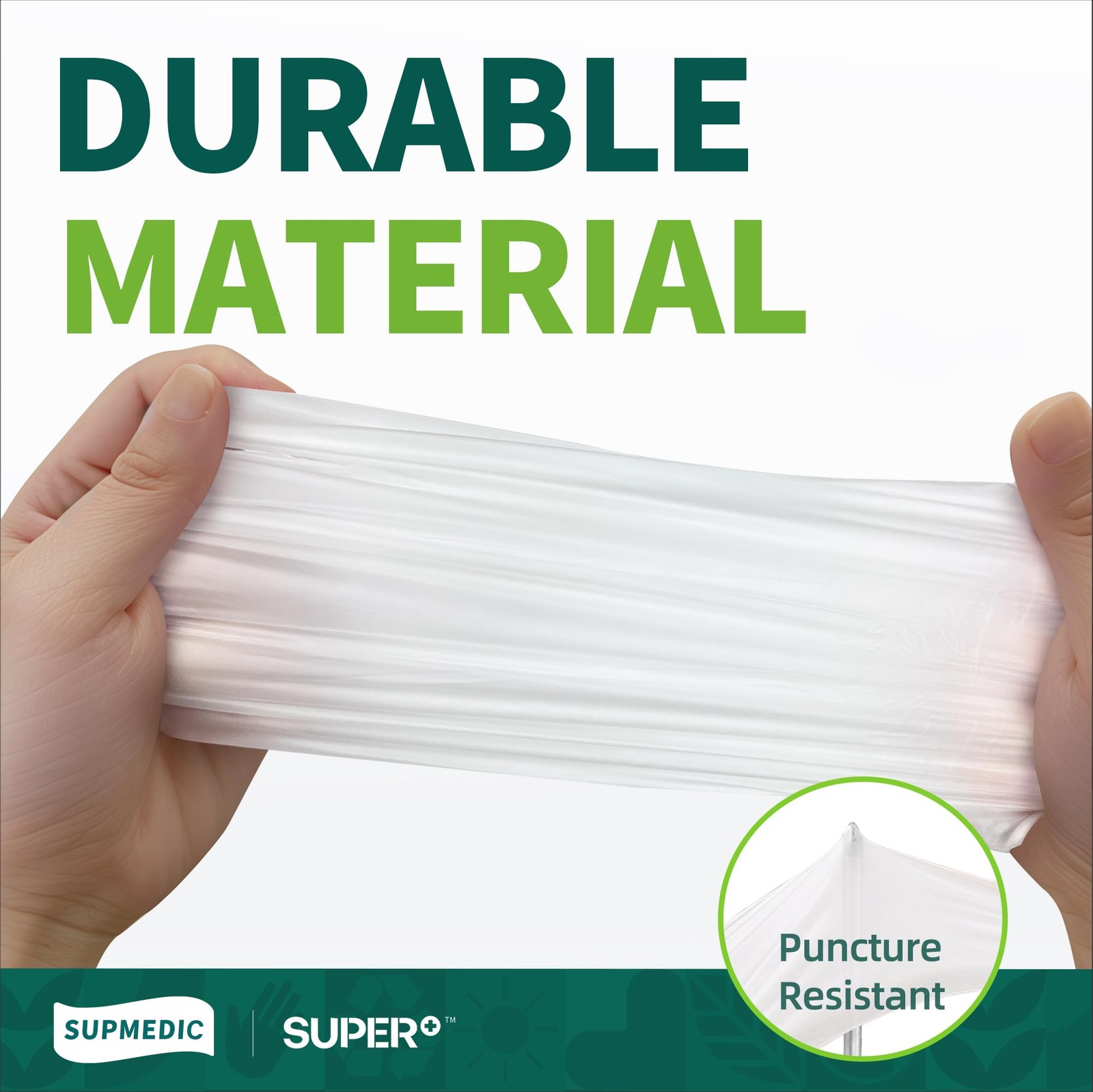 Supmedic Vinyl Disposable Exam Gloves, Clear 4 Mil Large, 100 Large (Clear)