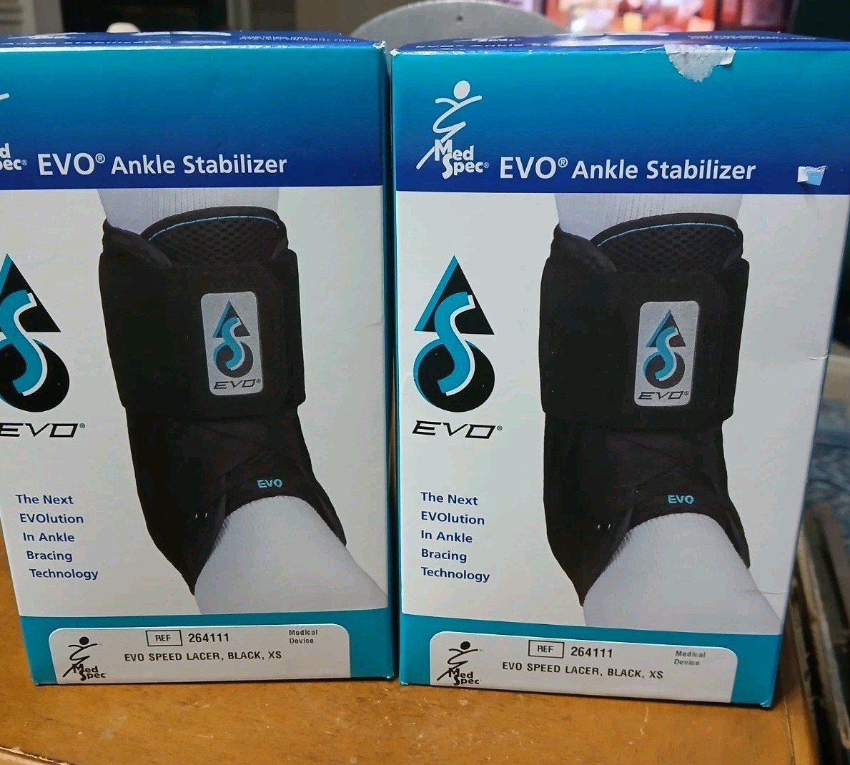 2 Med Spec Ankle Stabilizer Orthosis EVO Sz XS 264111 Speed Lacers 2 Unused
