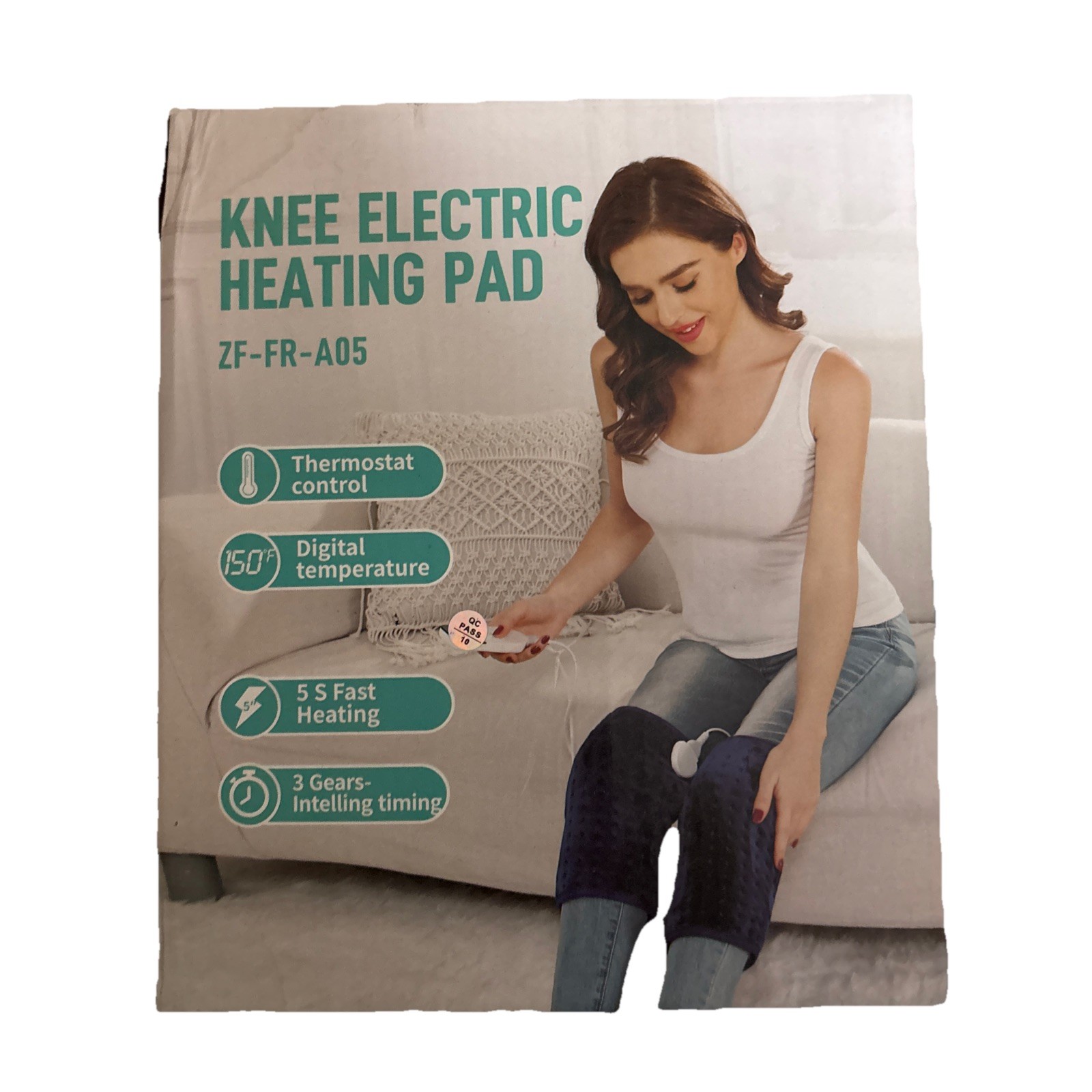 Electric Heated Knee Pad Brace Arthritis Pain Relief Warm Therapy Leg Wrap Belt