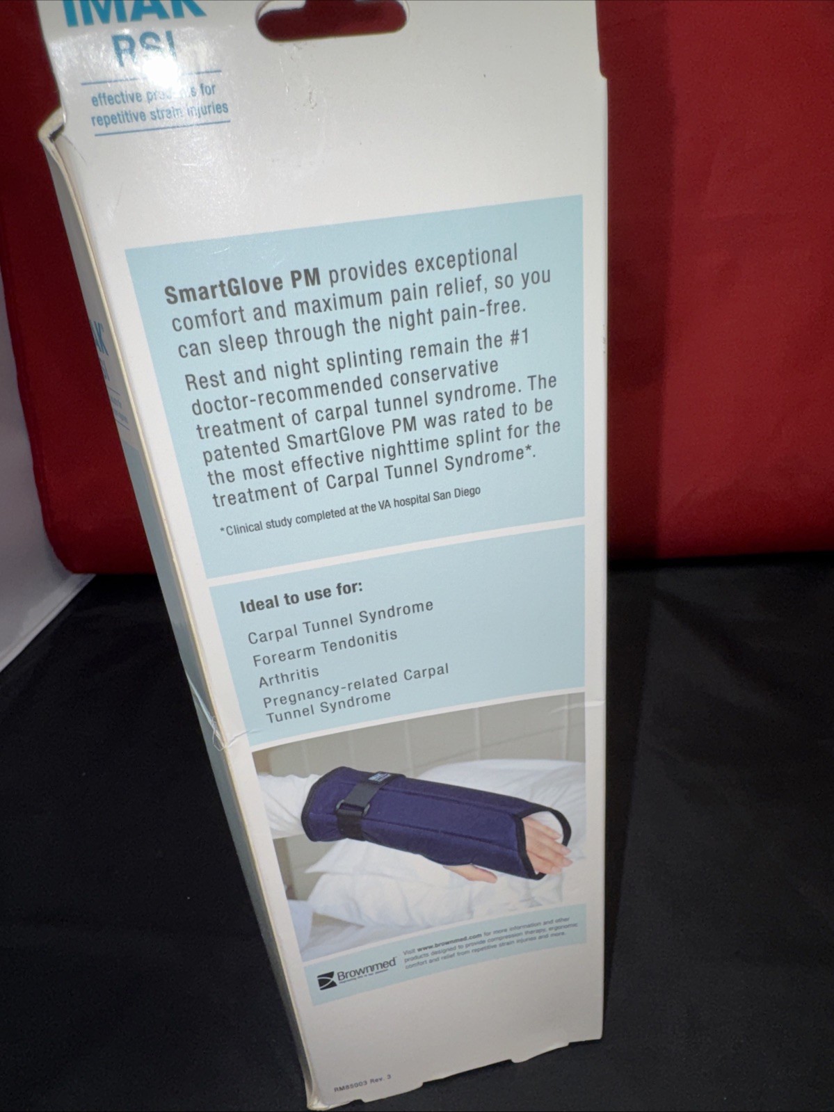 Brownmed IMAK SmartGlove PM Carpal Tunnel Reversible Night Brace