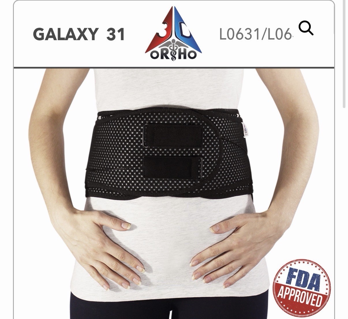 3 D Ortho Galaxy 31 Back Brace – Universal S-5XL