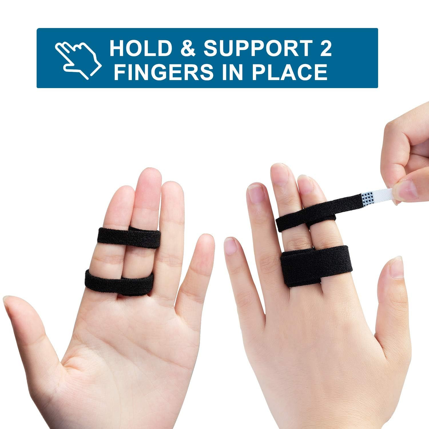 Finger Buddy Wraps, 6 PCS Finger Loops Tapes for Broken, Jammed, Swollen Finger