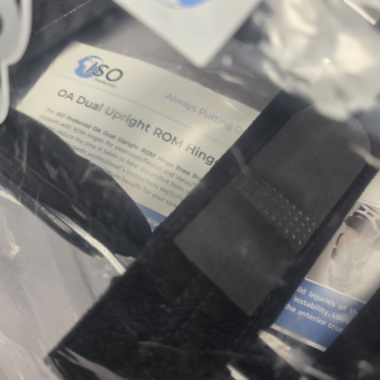 NEW ISO Preferred OA Dual Upright ROM Hinge Knee Brace, Large Right, ISO-KN222R