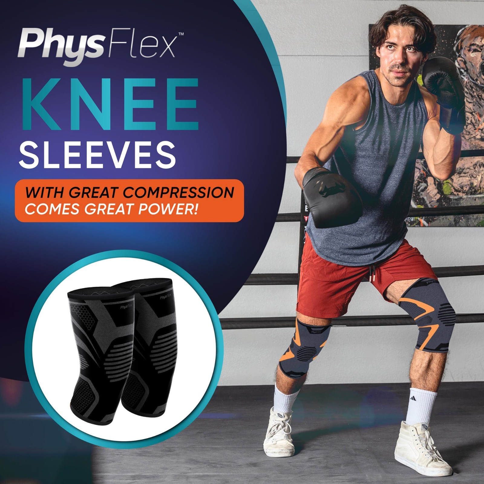 2 Pack Knee Brace Sleeve Compression Support For Joint Pain Arthritis Relief