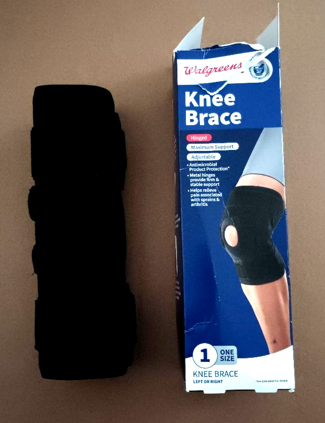 Walgreens Knee Brace Hinged Maximum Support Adjustable 1 Size Left OR Right
