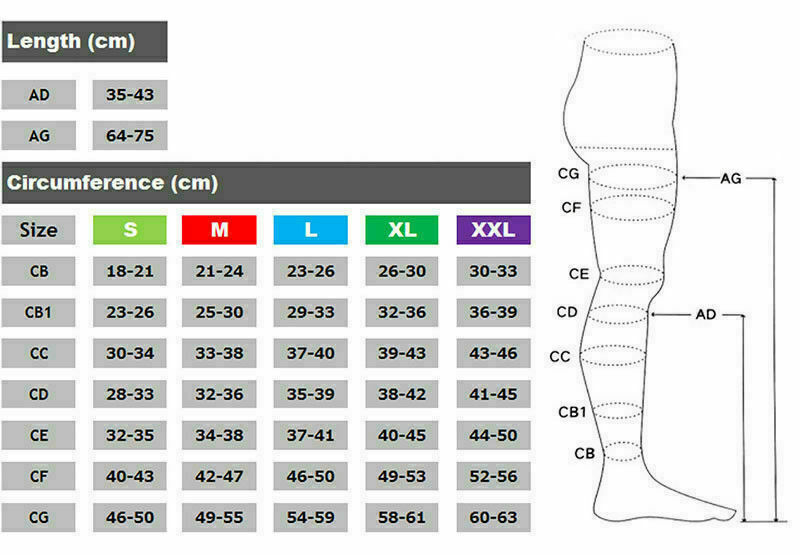 Thigh High Support Medical Compression Stockings 23-32 mmHg Varicose Vein Socks