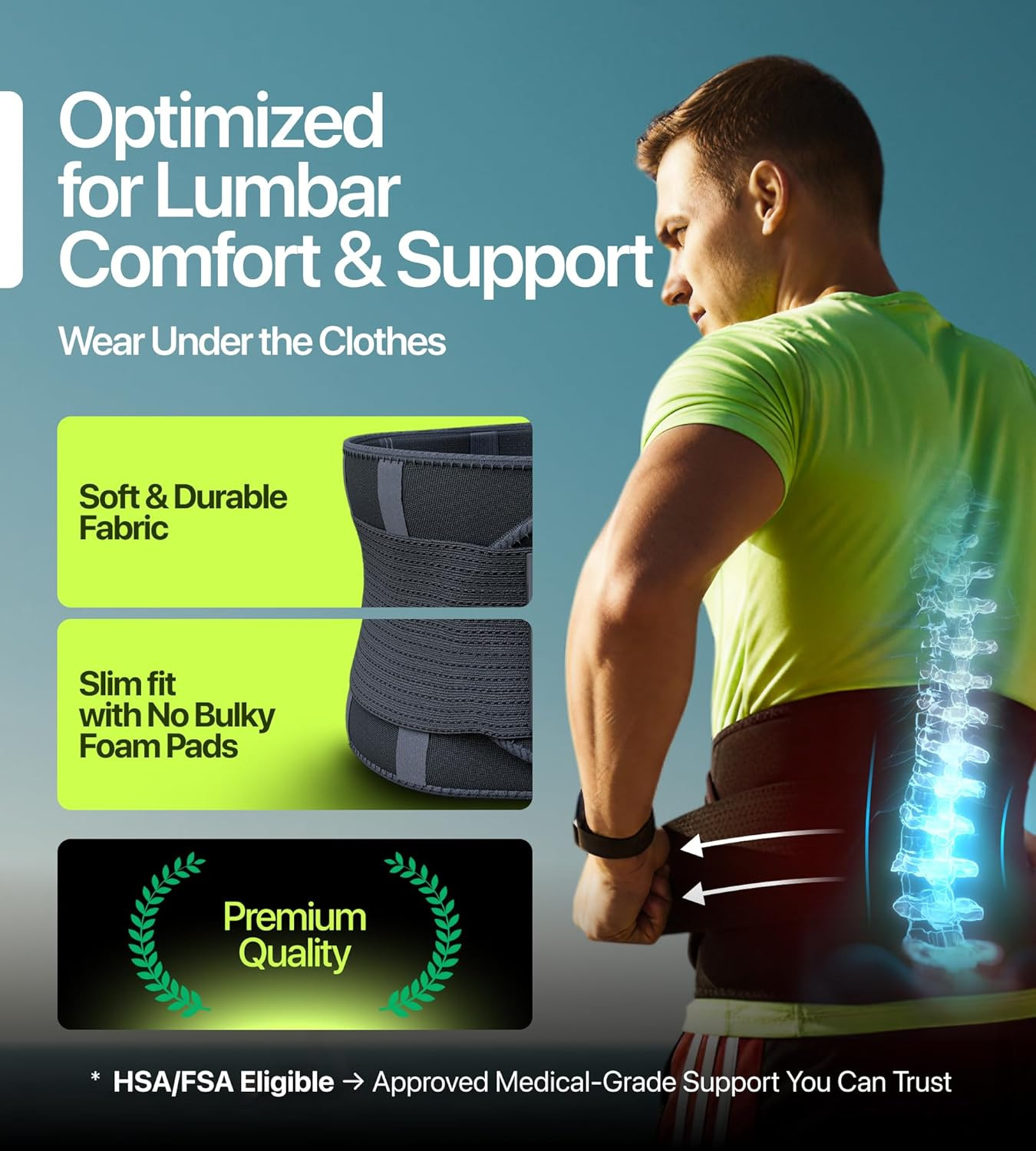 Plus Size Back Brace 5XL – Adjustable Lumbar Support Belt for Women & Big Men |