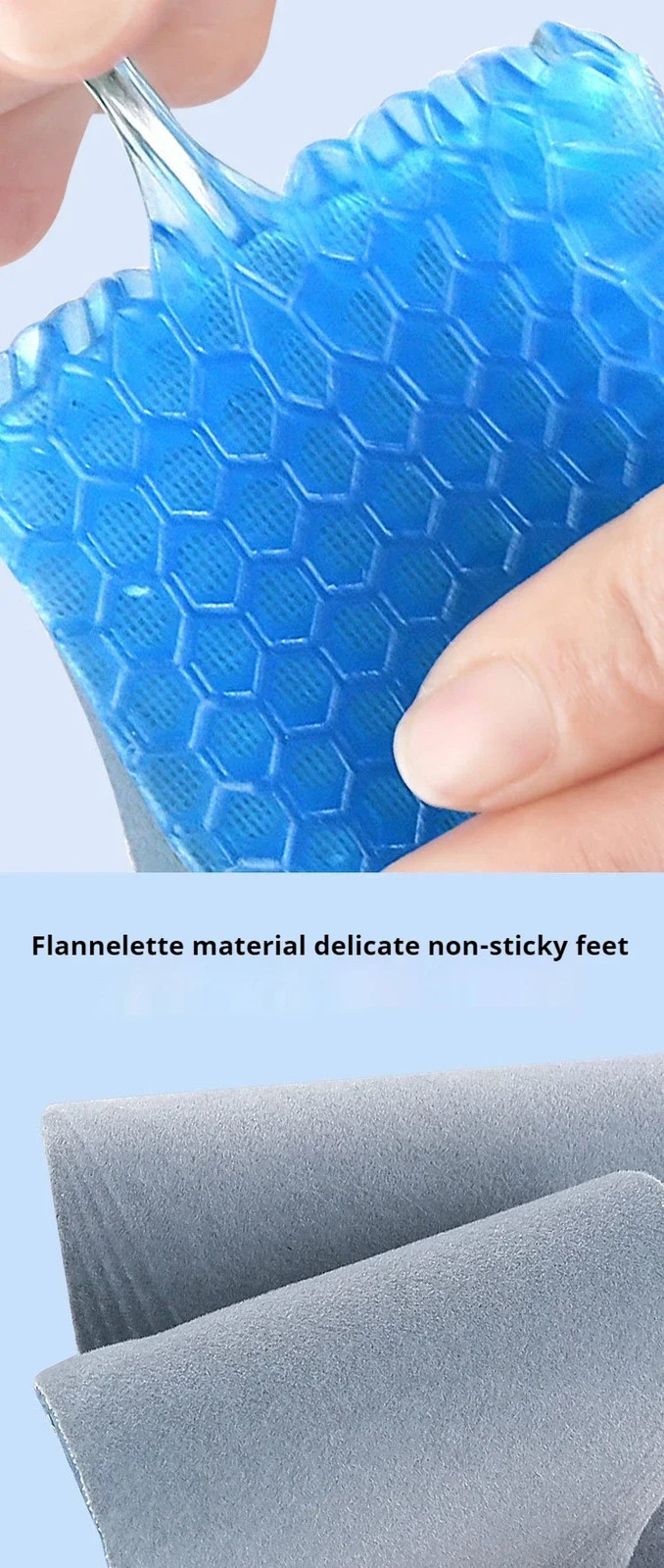 Silicone Gel Soft Insoles Outdoor Sports Running Insole Elastic Shock-absorbing