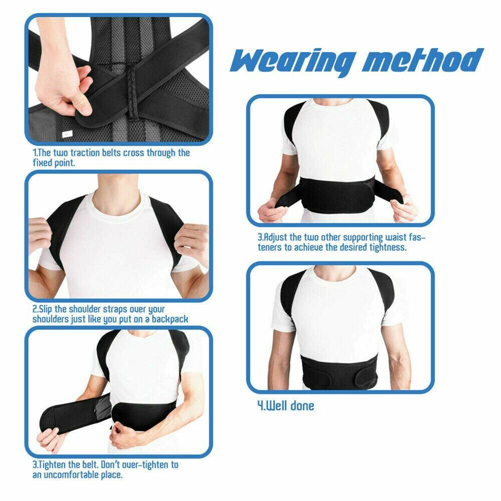 Back Brace Posture Corrector for Men Women Upper & Lower Back Pain Relief Corset