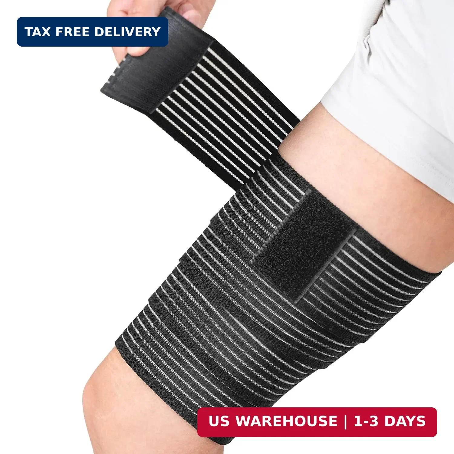 1 Pcs Hamstring & Thigh Compression Wrap, Adjustable Thigh Compression Brace, Qu