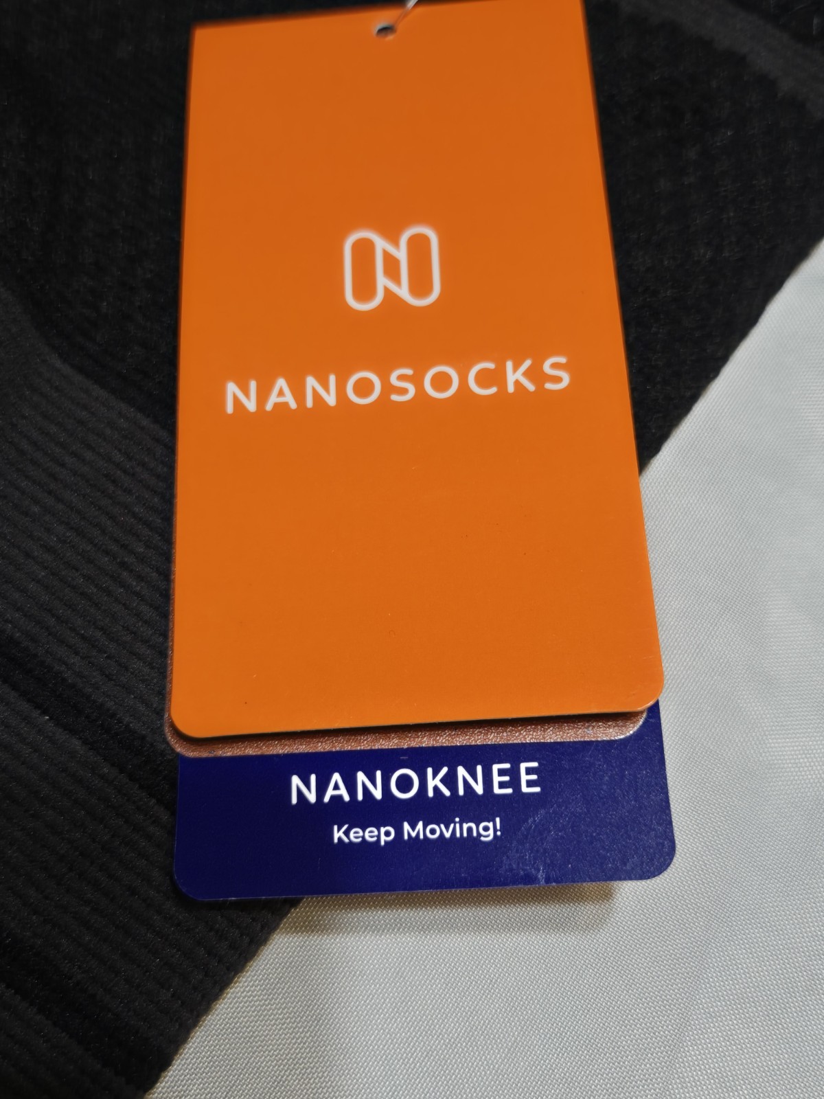 Nano Knee Brace Nanosocks Black Compression Sleeve Stretch NWT