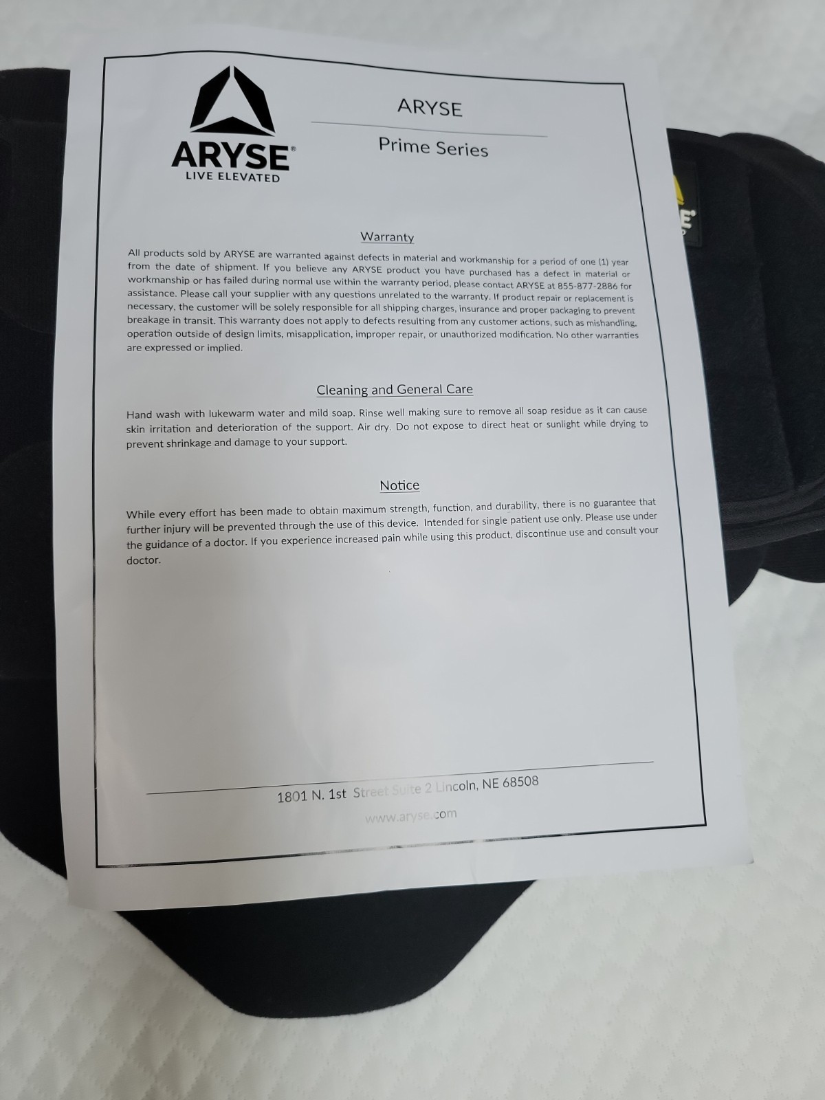 ARYSE AY-37/50-102 Back Brace Prime Series M