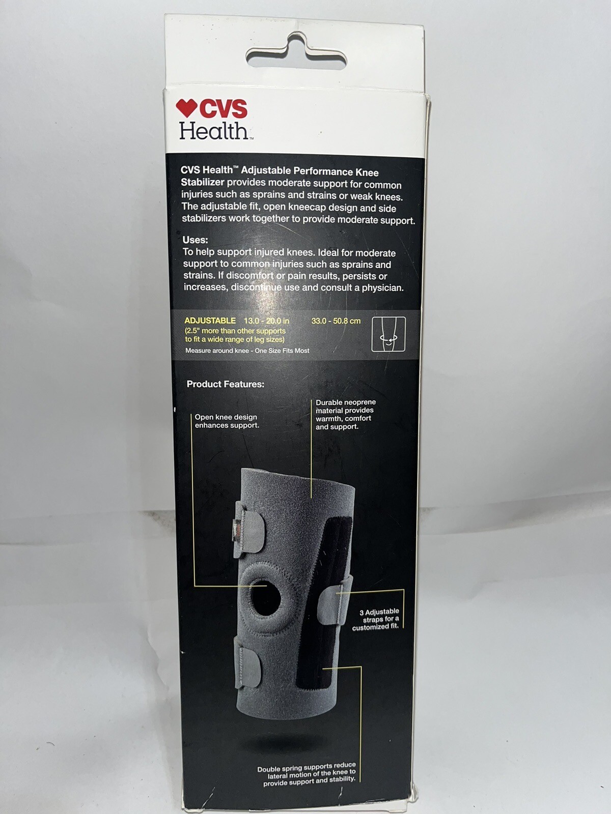 CVS Health Knee Adjustable Performance Stabilizer Moderate Support