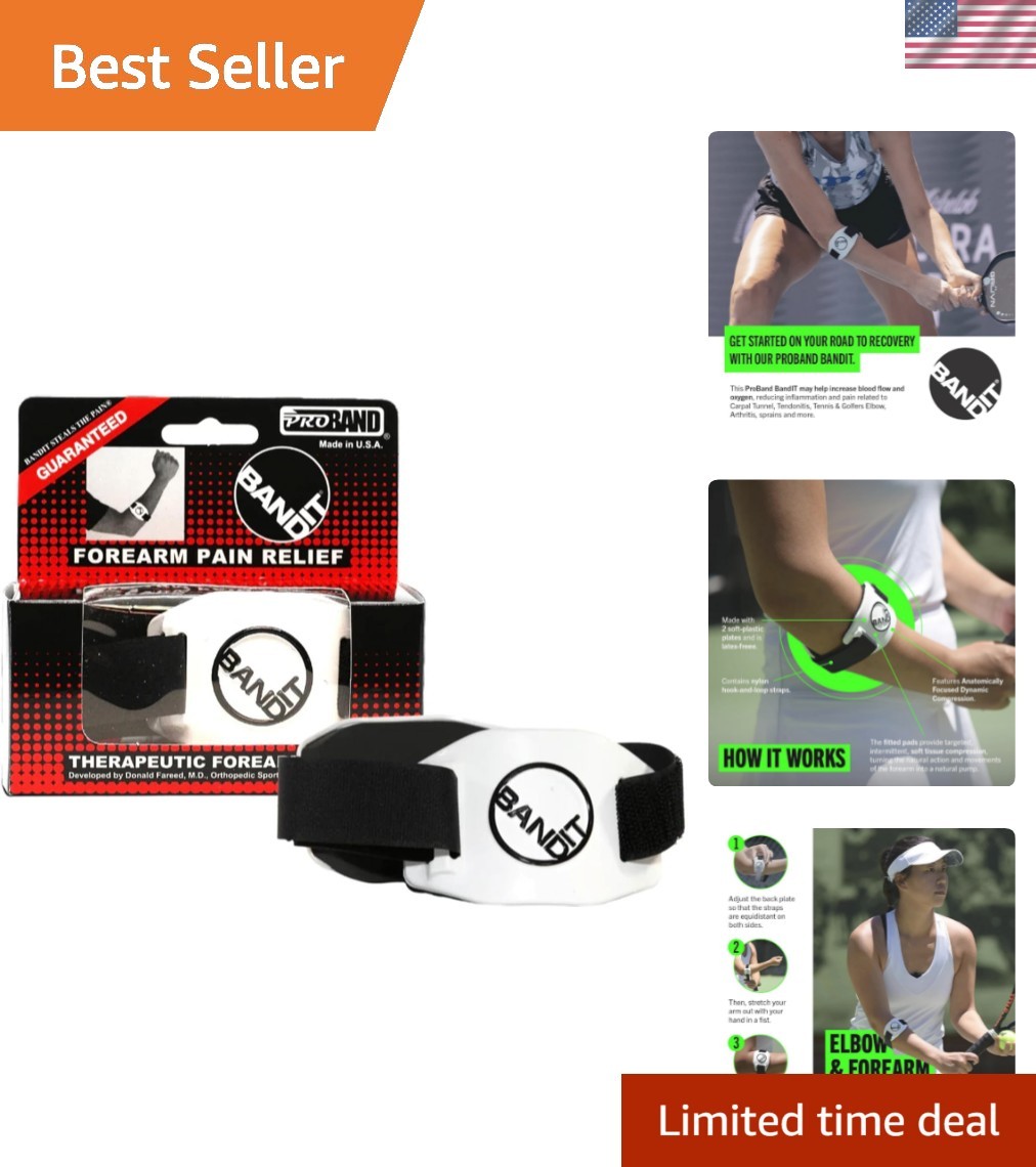 BandIT Therapeutic Arm Band for Elbow & Forearm Pain Relief, Anatomically Foc…