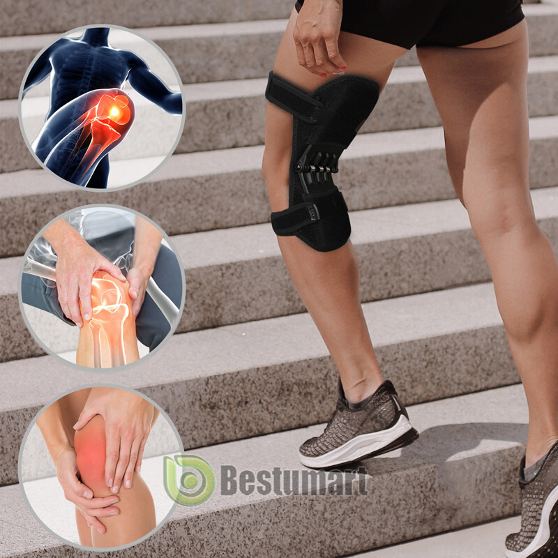 1/2Pcs Powerful Rebound Spring Joint Support Knee Booster Lift Knee Pads Care