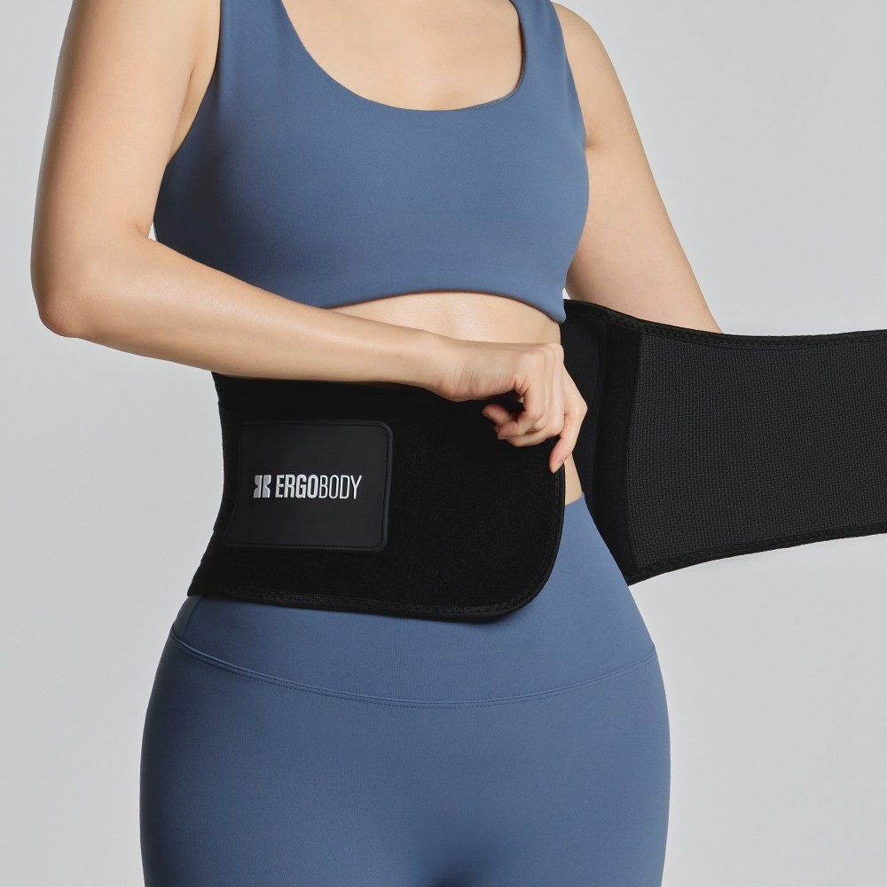 Ergobody Fit Your Core Black Waist Support Belt Postpartum Trainer K-Beauty
