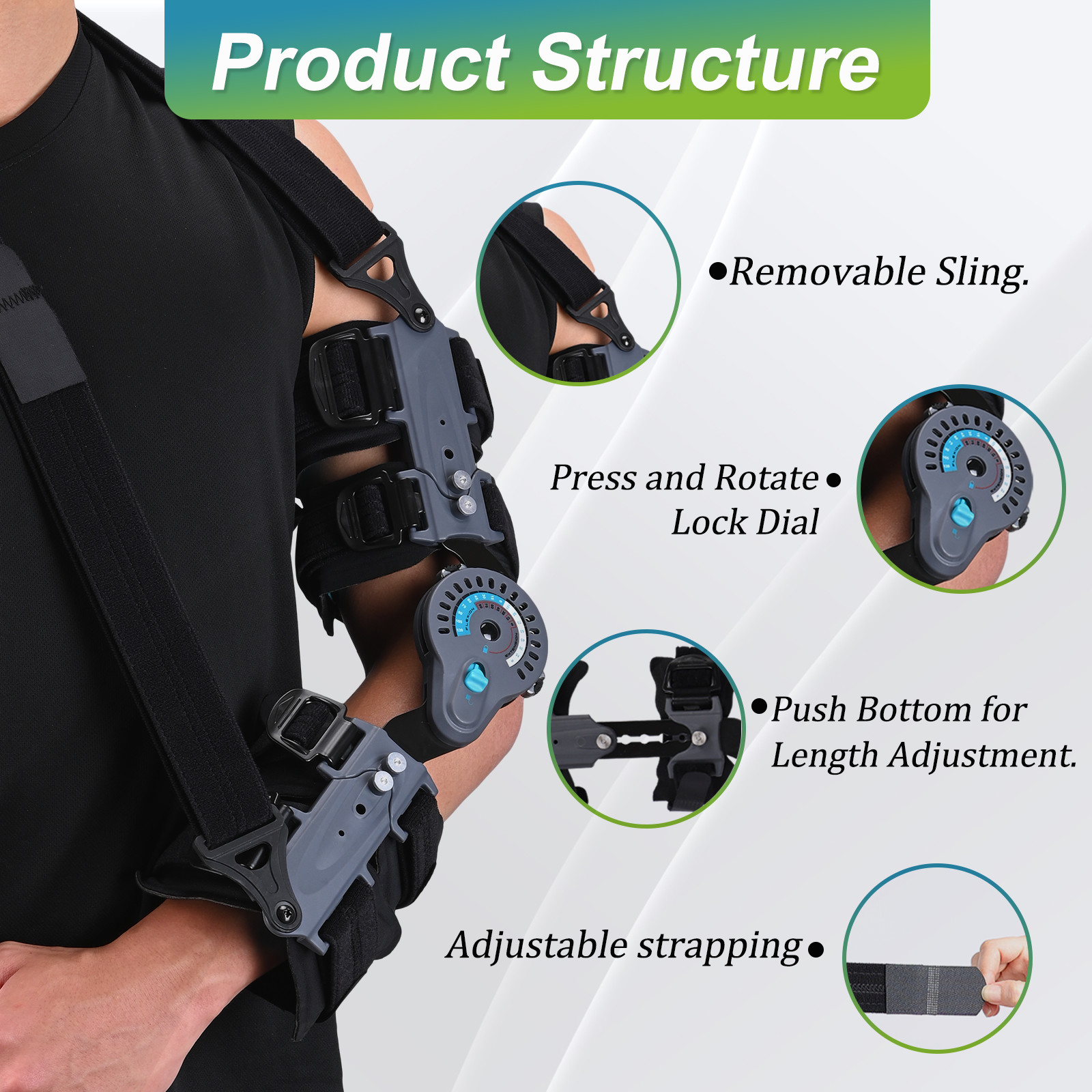 Komzer Adjustable Stabilizer Brace for Elbow Forearm Wrist Support