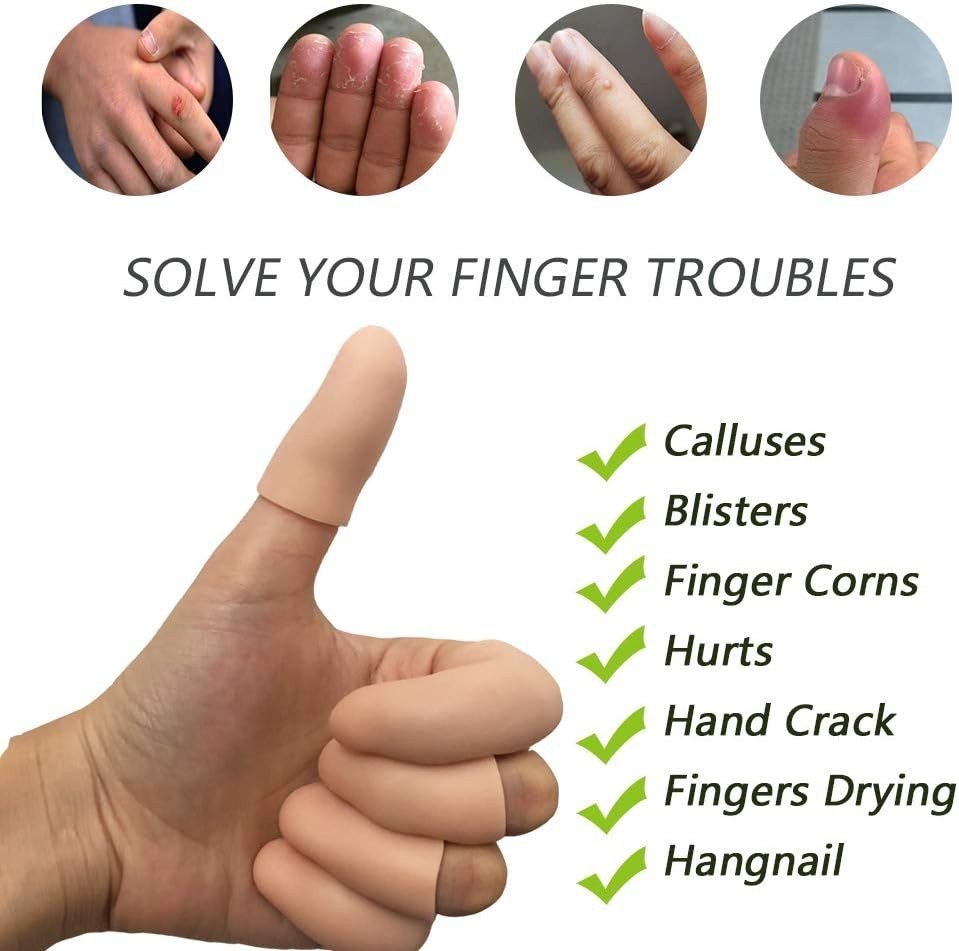 10-Pack Silicone Finger Cots for Arthritis Relief & Protection – Soft & Reusable