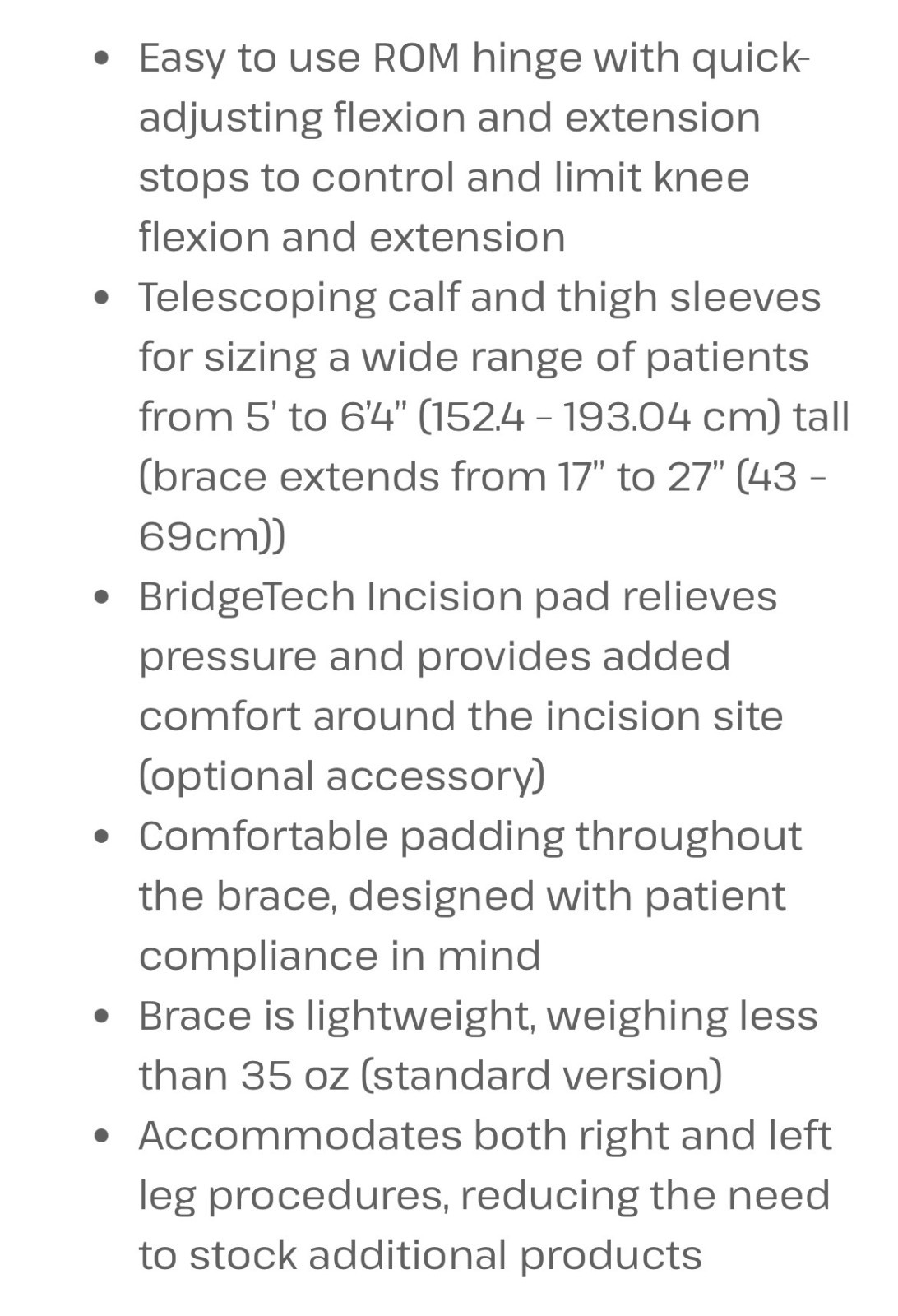 Breg ACL Brace Premier T Scope Post-Op Knee Brace Support Fully Adjustable