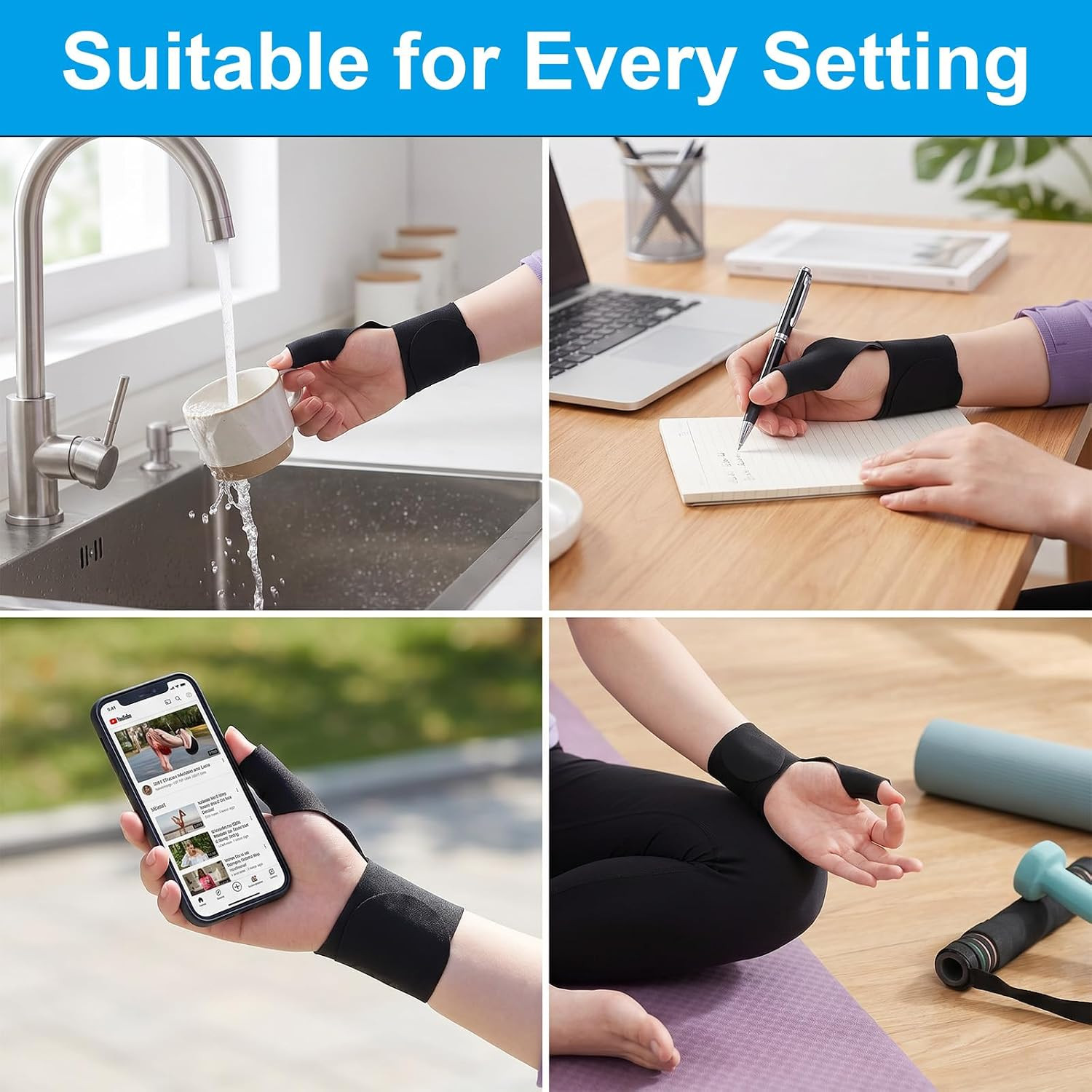 Thumb Wrist Brace Compression Stabilizer Thumb Spica Splint | Breathable Thumb W