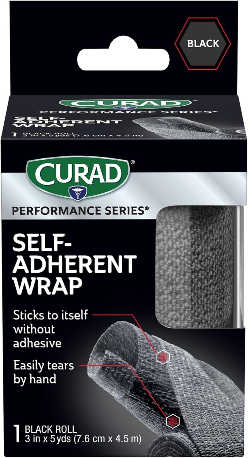 Self-Adherent Athletic Wrap 3″ x 5 Yards for Sports Injuries & Recovery