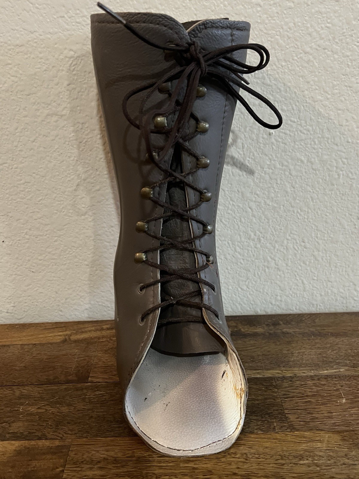 Brown Leather Custom Ankle Brace Support Right AFO