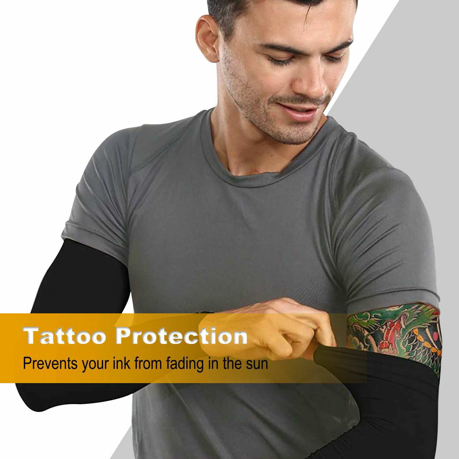 1Pair Compression Arm Sleeve UV Sun Protection Elbow Support Brace For Men Women