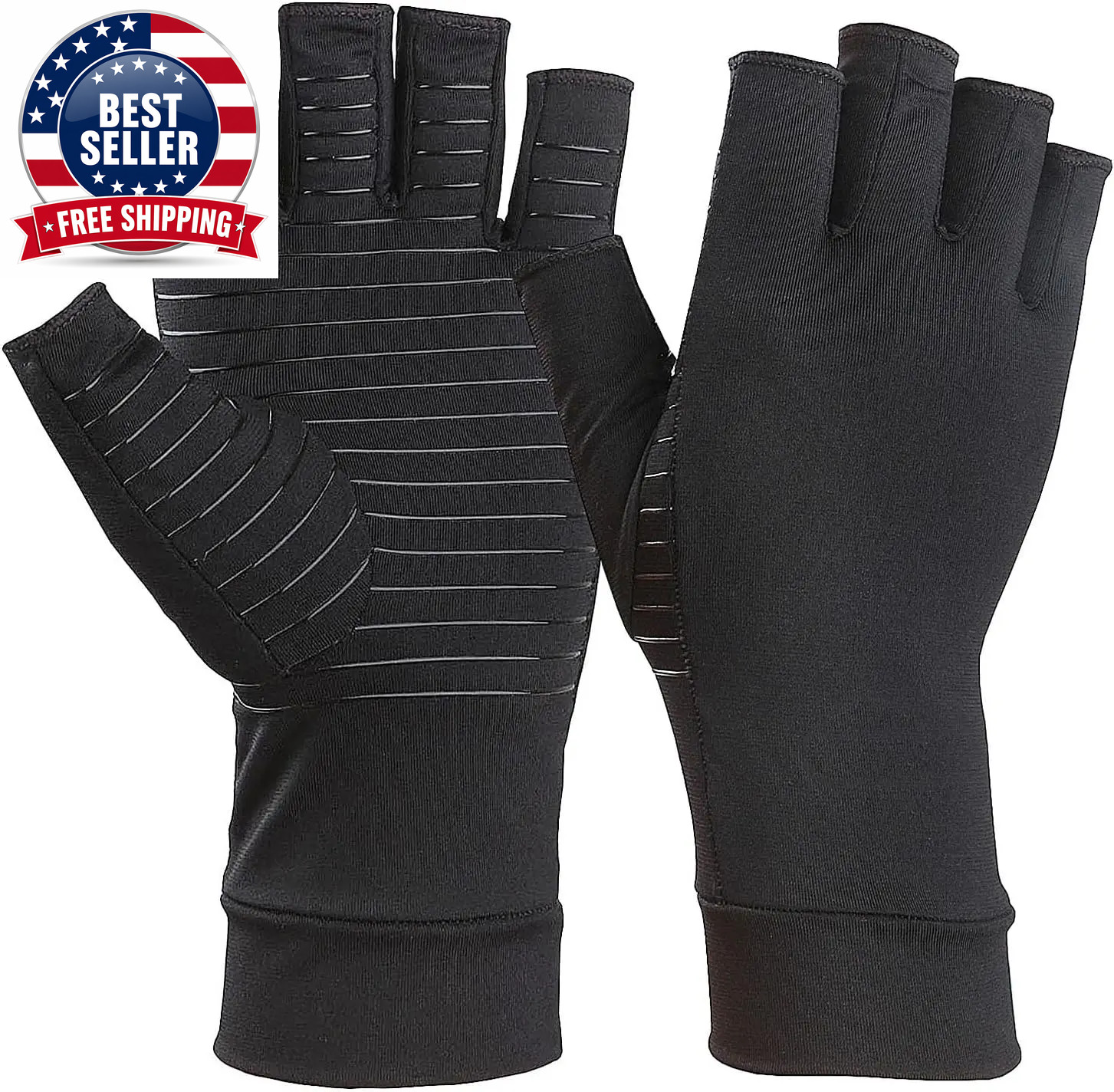 Copper Infused Compression Arthritis Gloves for Hand and Finger Relief from Pain