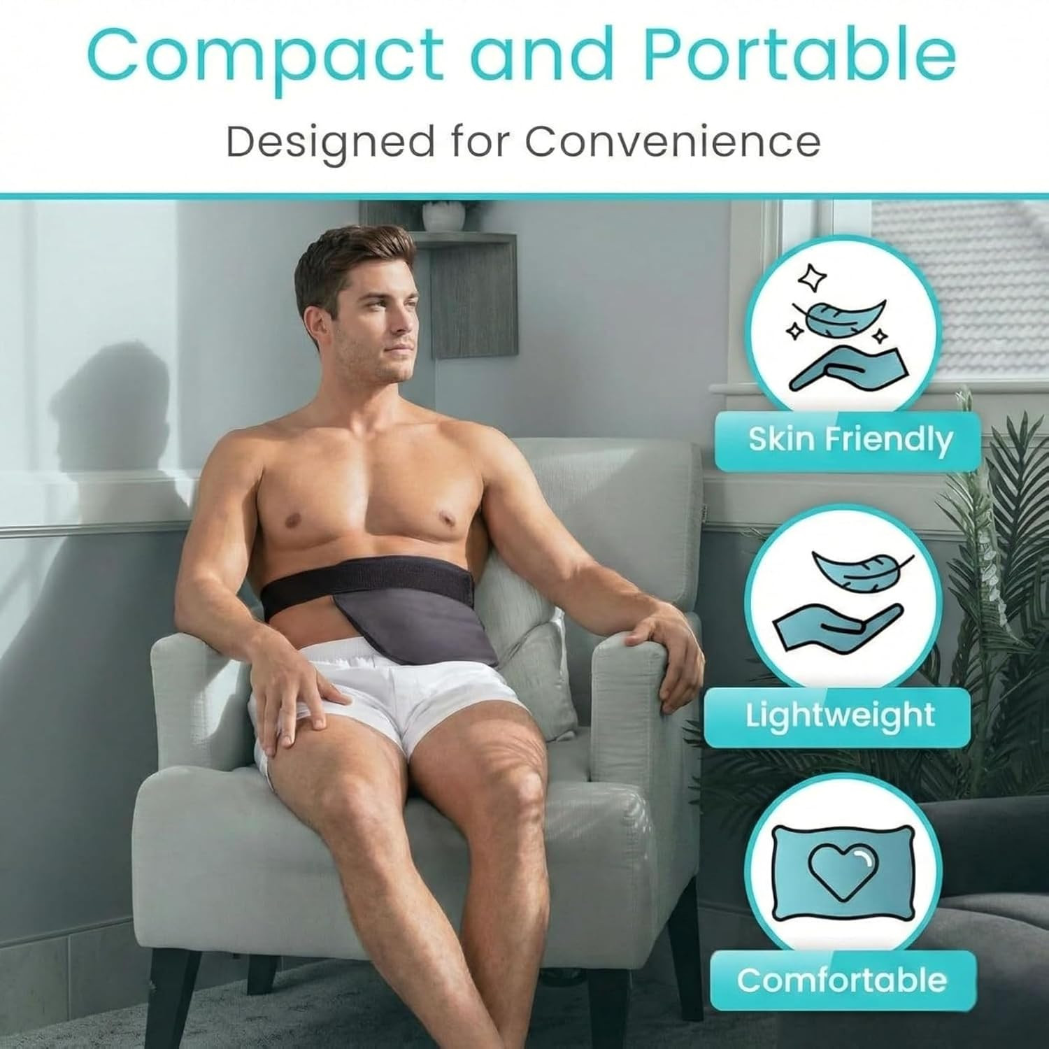 Vive Ostomy Belt for Men & Women – Colostomy Bag Cover, Adjustable, for Ileostom