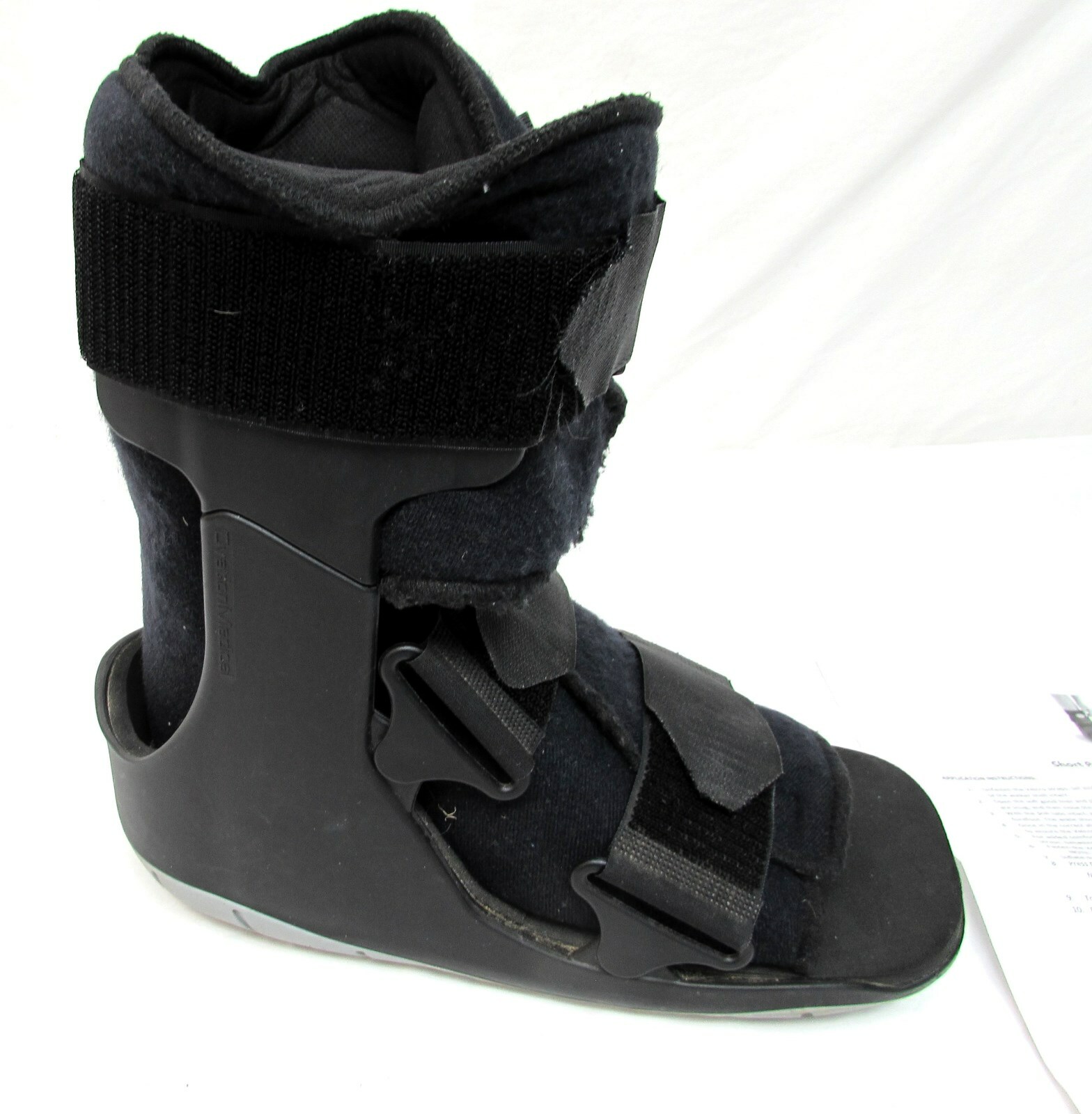 Ovation Medical, Short Pneumatic Walker, Boot, Black Size medium