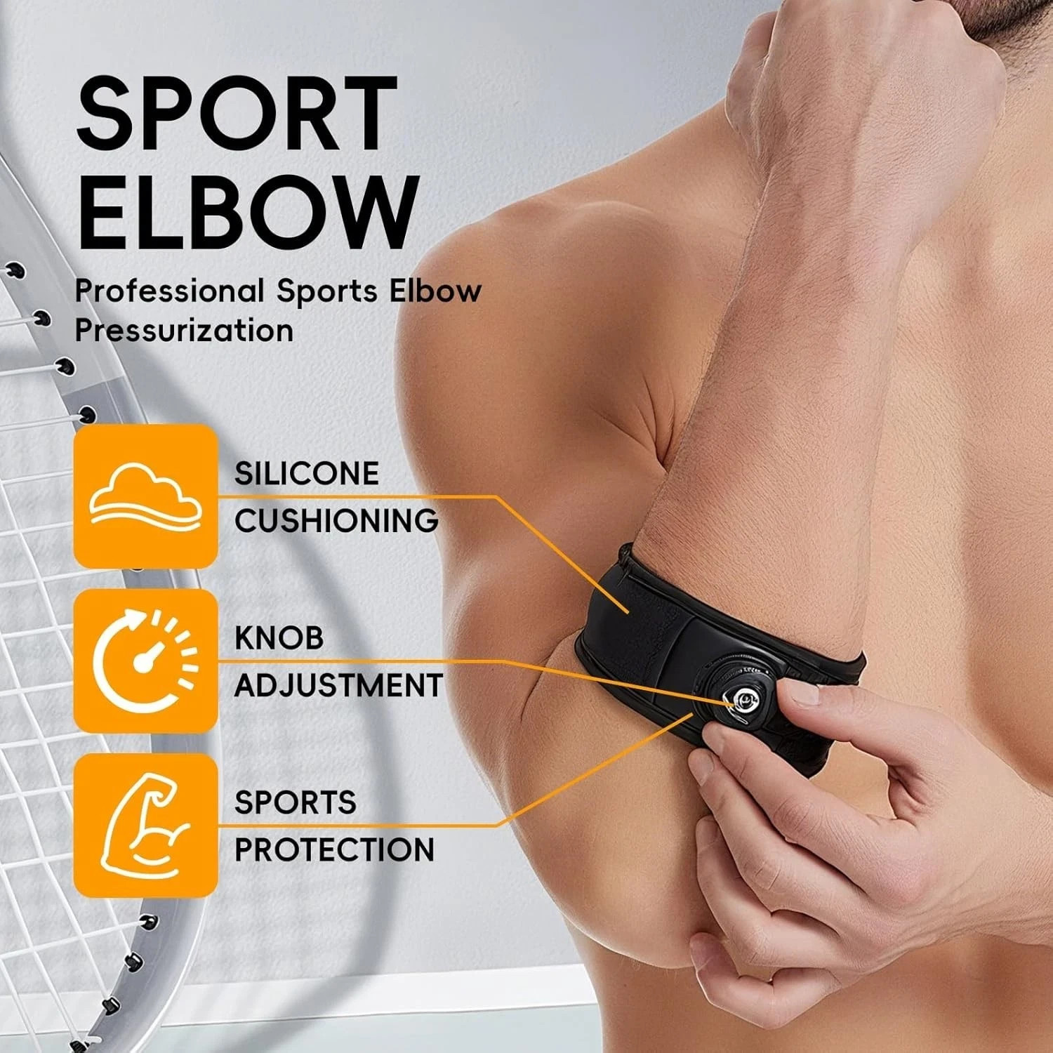 Elbow Sleeve Brace Wrap Adjustable Support Arm Arthritis Tendonitis Pain Relief