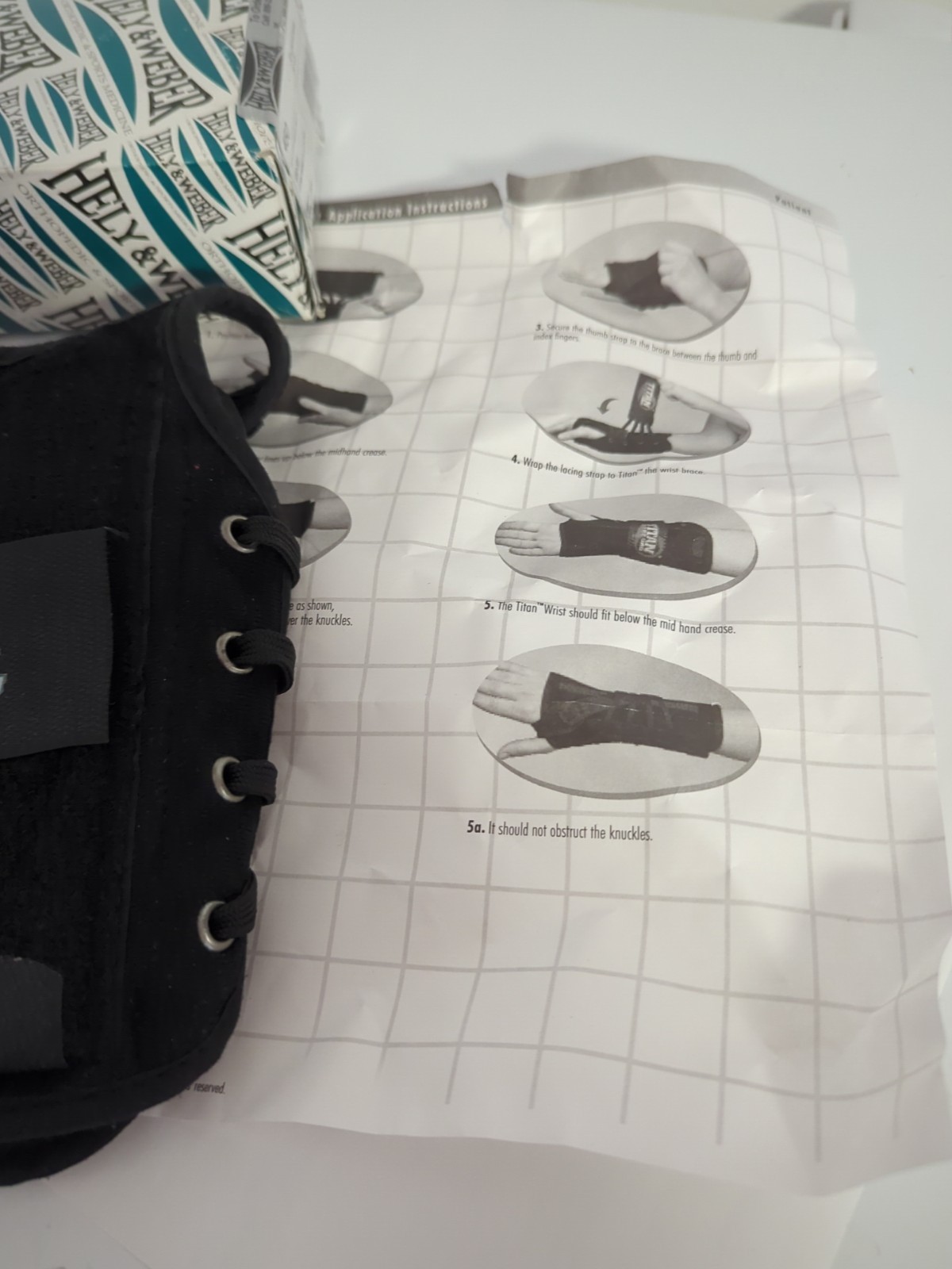 Hely & Weber Titan Wrist Lacing Orthosis – Right 450-RT & Left 450-LT Short New