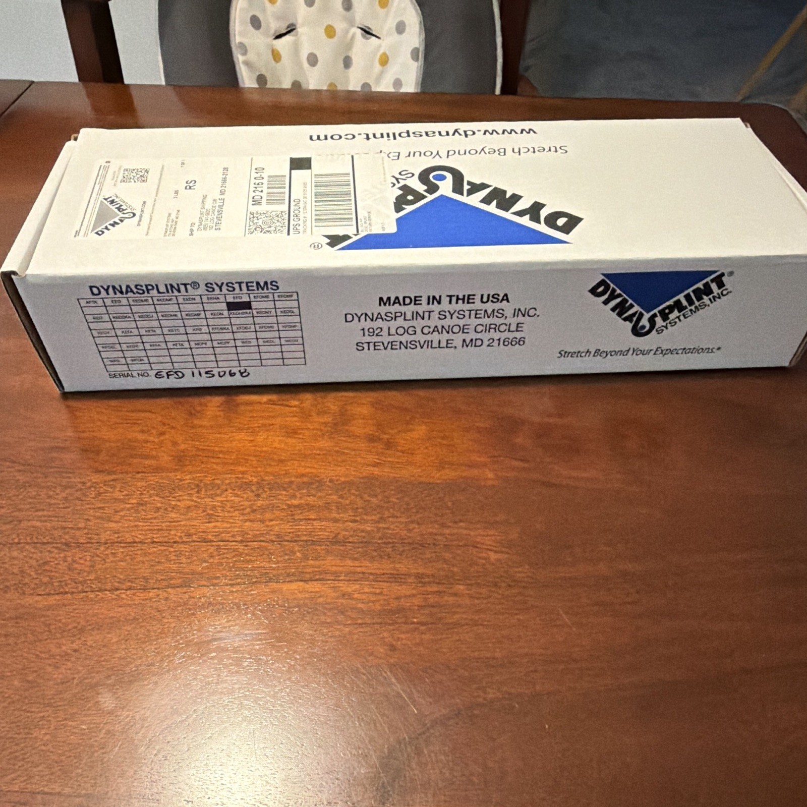 Dynasplint Systems RS Orthopedic Splint Brace Device MD 216 0-10 Blue/White