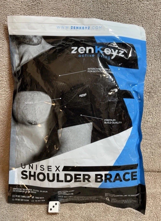 Shoulder Brace for Men / Women Size S/M, Black (New)