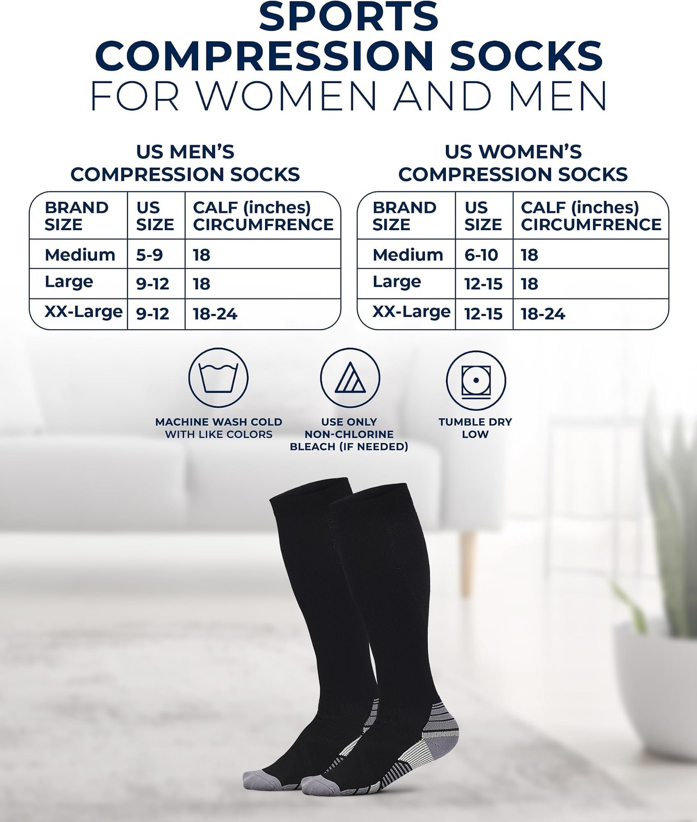 Pembrook 3 Pairs Compression Socks 20-30 mmHg – Compression Socks for Women a…
