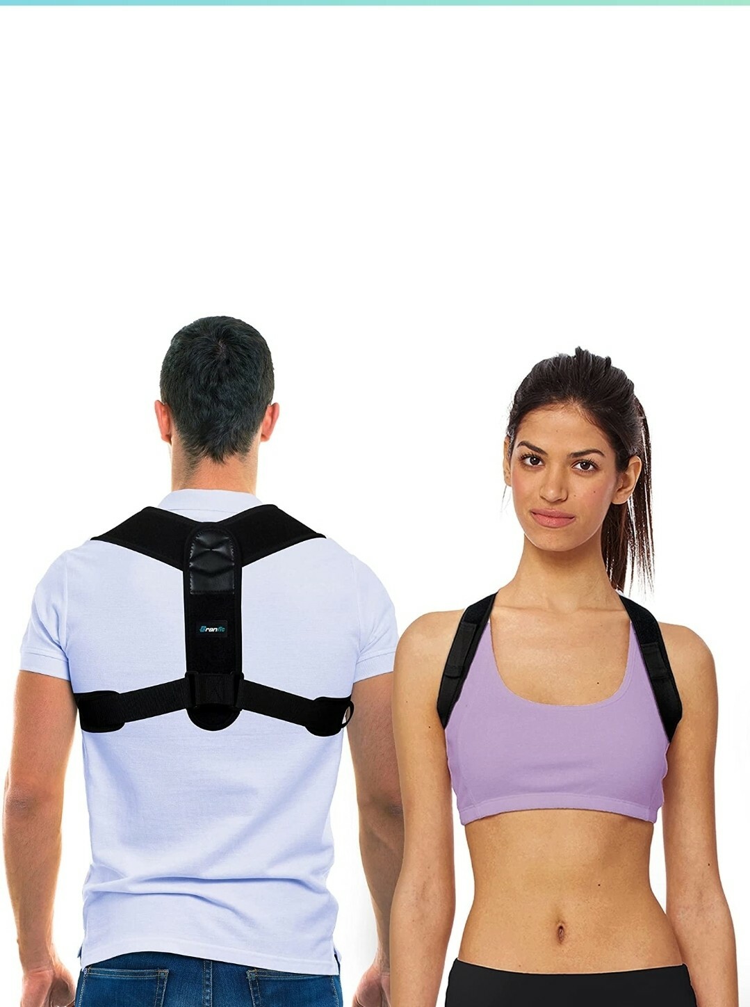 Shoulder & Back Brace Posture Corrector for Women and Men by BRANFIT, Breathable