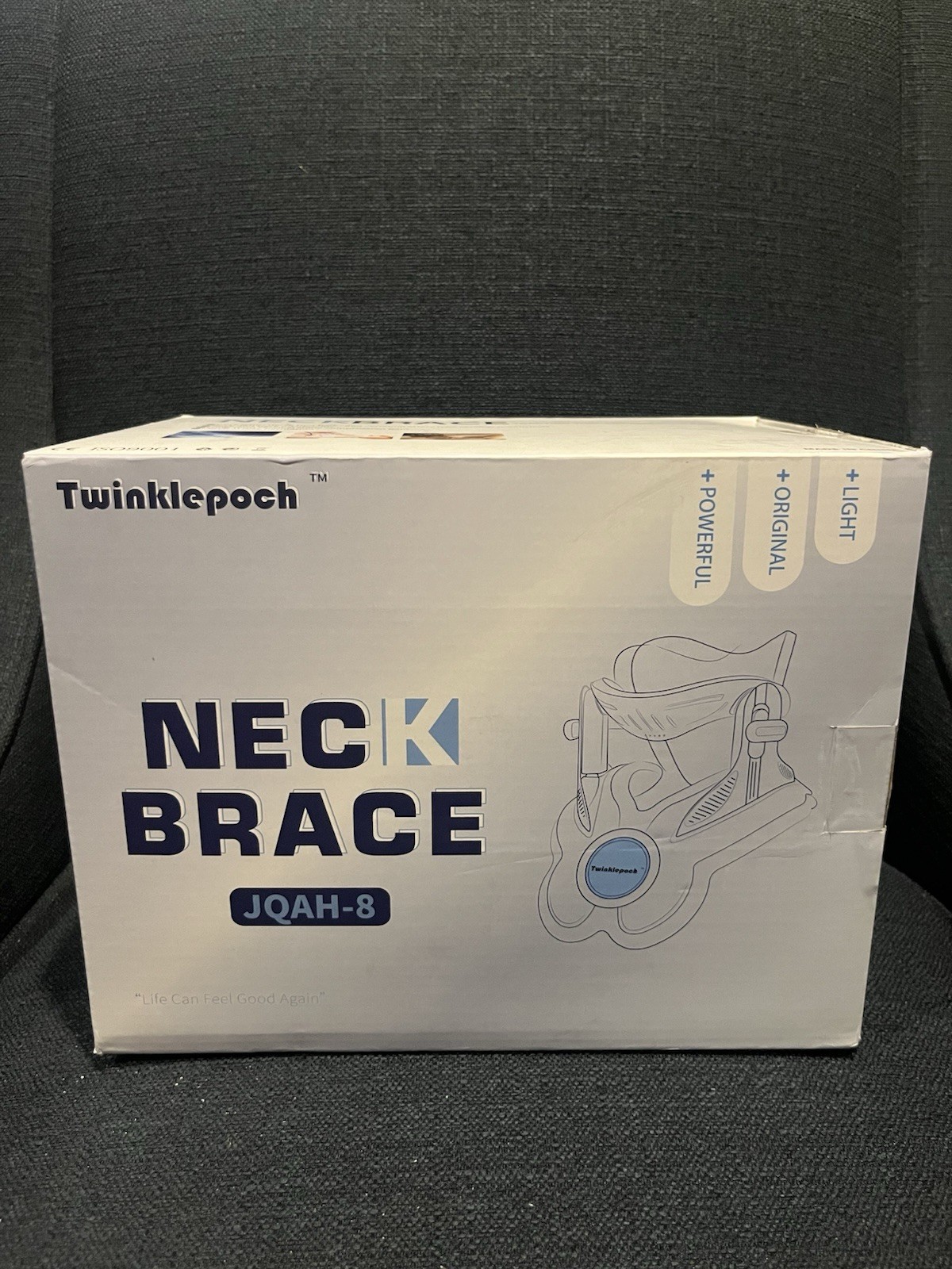 Twinklepoch Cervical Neck Traction Device Brace Adjustable HandPump(New-OpenBox)