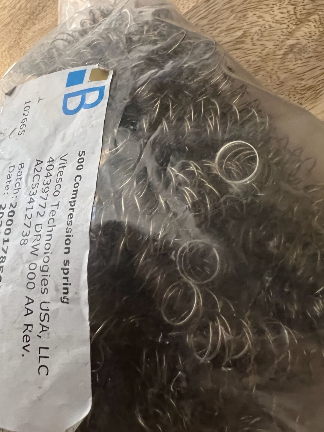 Vitesco Technologies 500 Count Compression Springs Part A2C53412738