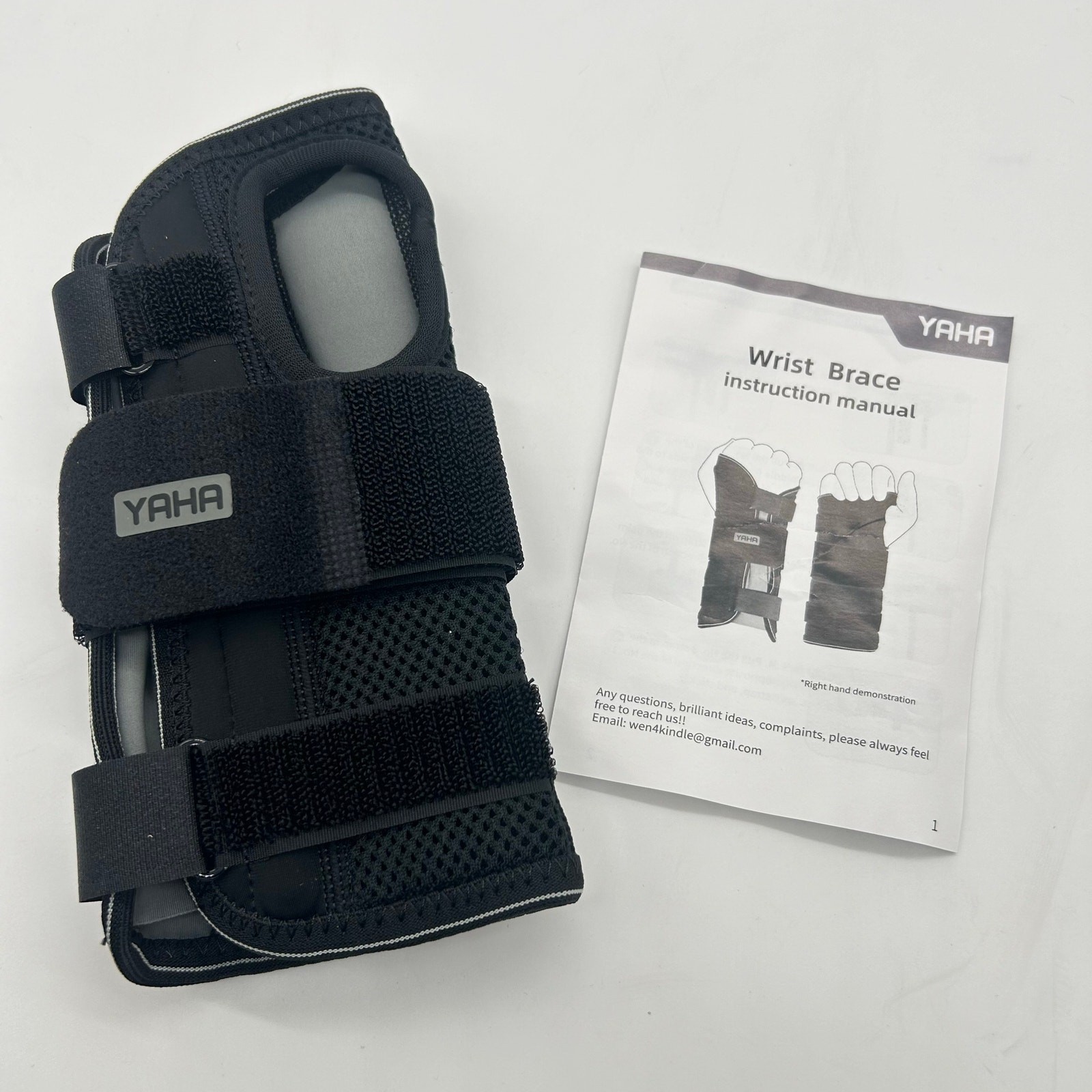 YAHA Wrist Brace S/M Black Left Hand Tunnel Wrist Splint Night Support NEW