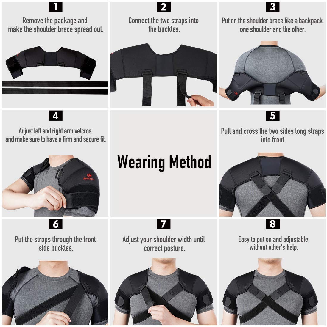 Shoulder Support Brace Double Shoulder Neoprene Protector XL