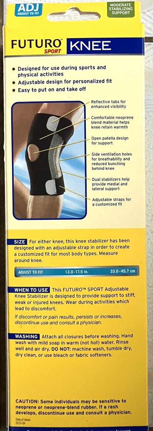 Futuro Sport – Adjustable to Fit – moderate support – Stabilizer Knee Brace