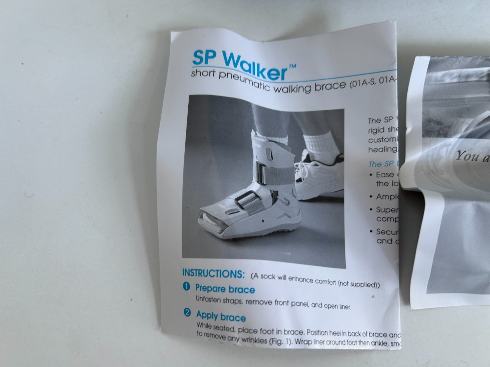 SP Walker Pneumatic Boot WALKING BRACE size Medium, VGC